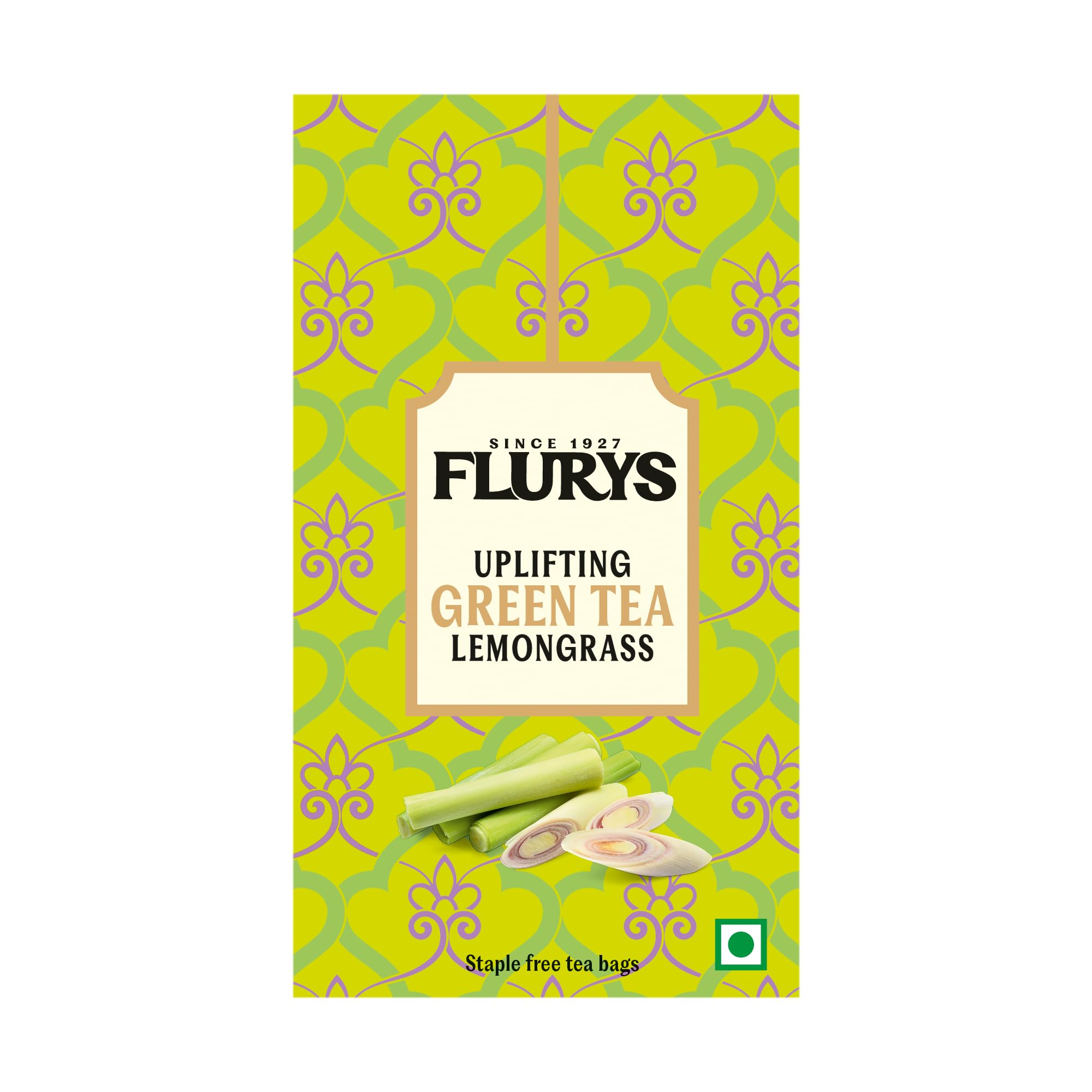 Typhoo Green Tea with Lemon Grass - 25 Tea Bags | Refreshing & Antioxidant-Rich | Perfect for Morning Boost or Afternoon Relaxation