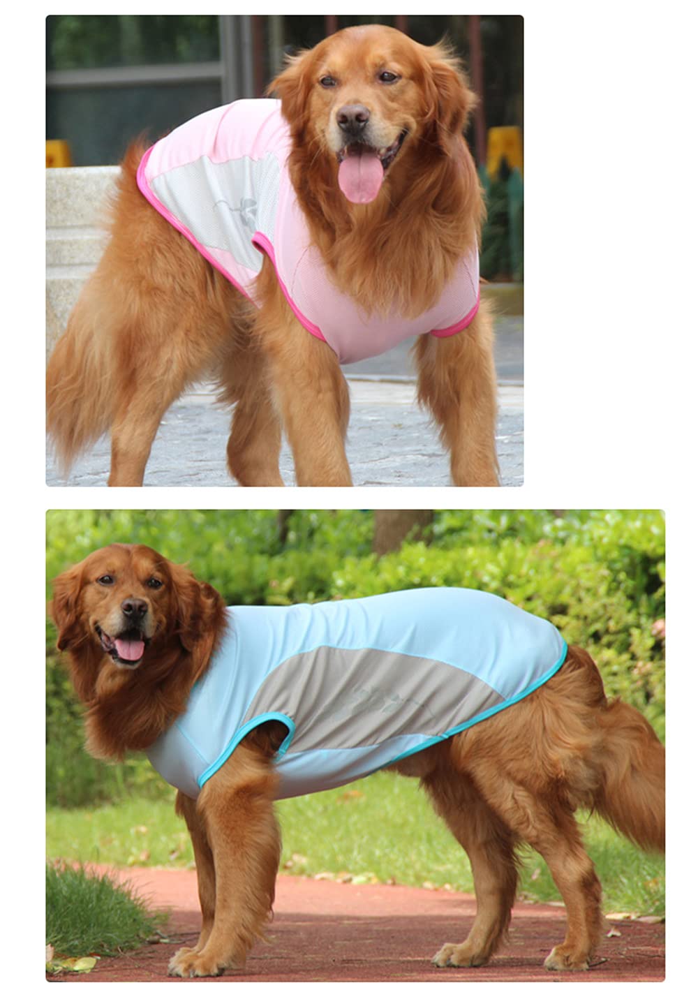 Breathable Dog Cooling Vest for Summer - Adjustable Pet Clothes for Small, Medium & Large Dogs | Corgi Puppy Shirt in Pink (8XL) | Perfect for Hot Weather Walks, Beach Trips & Outdoor Adventures