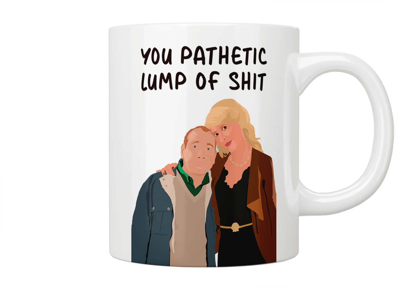 Gavin and Stacey 'You Pathetic Lump of Shit' Pete and Dawn Funny TV Show Quote Coffee Mug - Perfect Gift for British Comedy Fans, Office Use or Home Decor