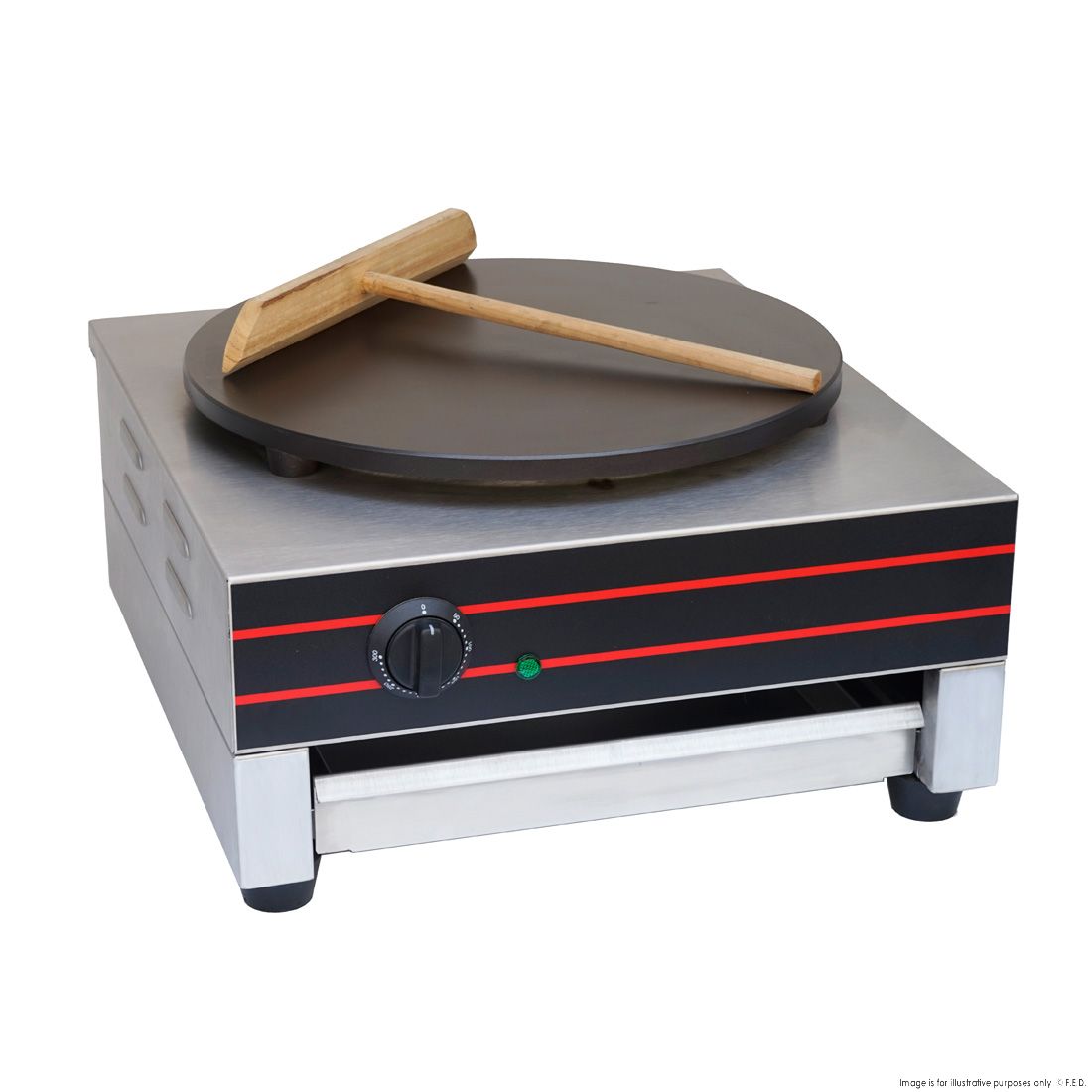 Benchstar Crepe Maker - Single Plate Electric Non-Stick Pancake Maker for Home & Commercial Use | Perfect for Breakfast, Desserts, and Catering Events