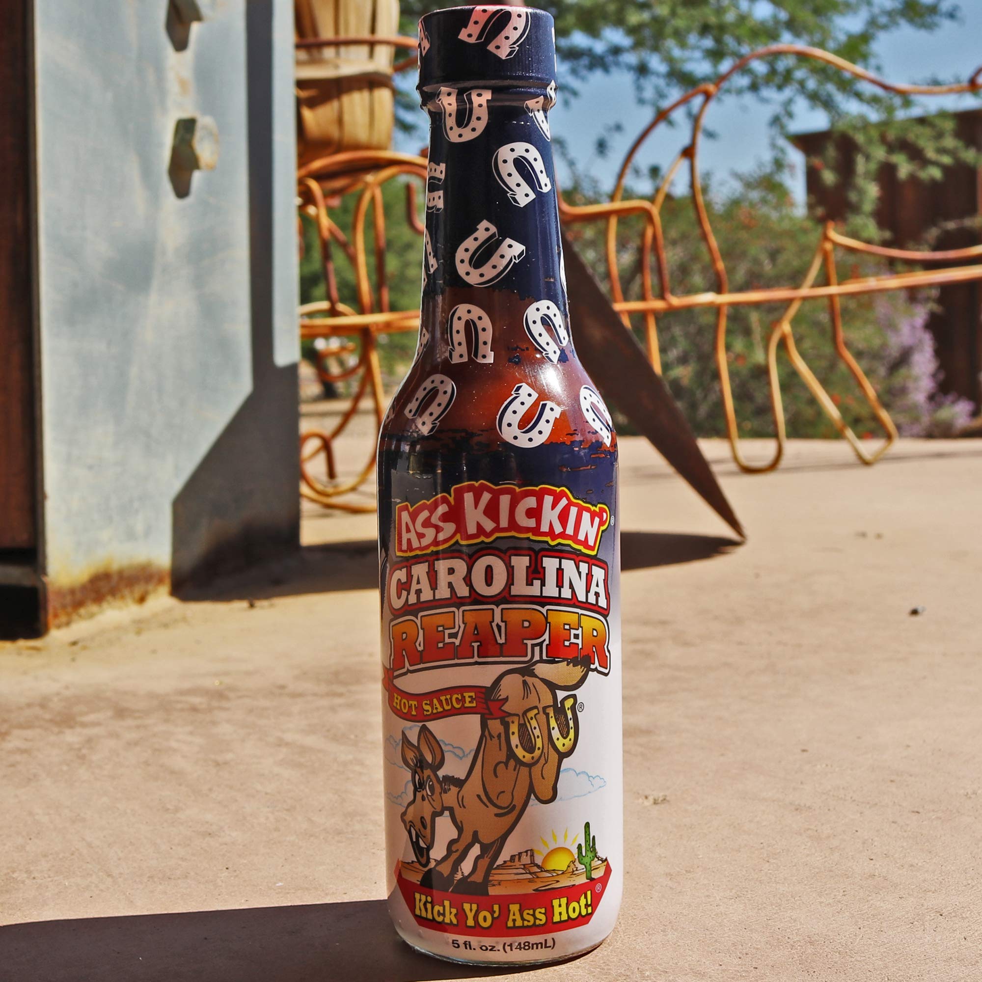 ASS KICKIN' Carolina Reaper Hot Sauce - 5oz (6 Pack) | Premium Gourmet Spicy Sauce for Wings, Tacos & Burgers | Extreme Heat Challenge | Perfect for Gifts, Cooking & BBQ Parties