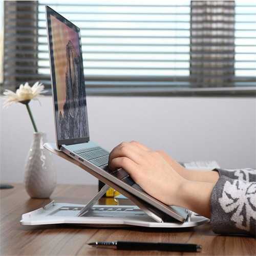 Cooskin YDA006 360° Swivel Foldable Laptop Stand with Ventilation - Adjustable Phone & Tablet Holder for Home, Office, and Travel Use