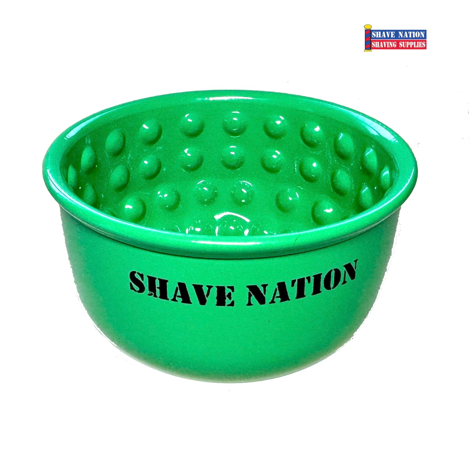 Shave Nation Bumpy Palm Bowl - Premium Shaving Soap Bowl for Men, Non-Slip Grip, Perfect for Wet Shaving & Beard Care - Ideal for Home, Barber Shop & Travel Use