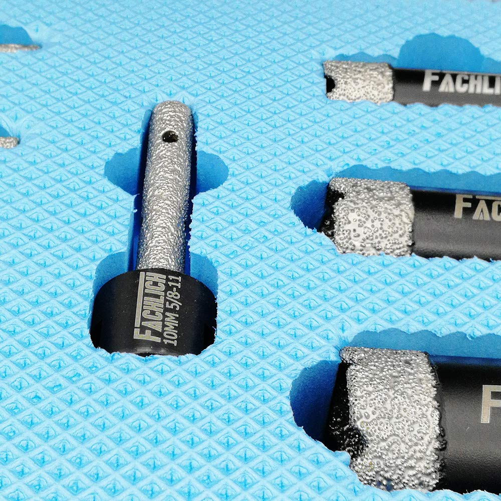 Premium Diamond Hole Saw Kit - 6/6/8/10/19/28/35mm Diamond Core Drill Bits Set for Porcelain Tile, Granite, Marble, Masonry & Brick - Perfect for Bathroom Renovation, Kitchen Backsplash & DIY Home Improvement Projects