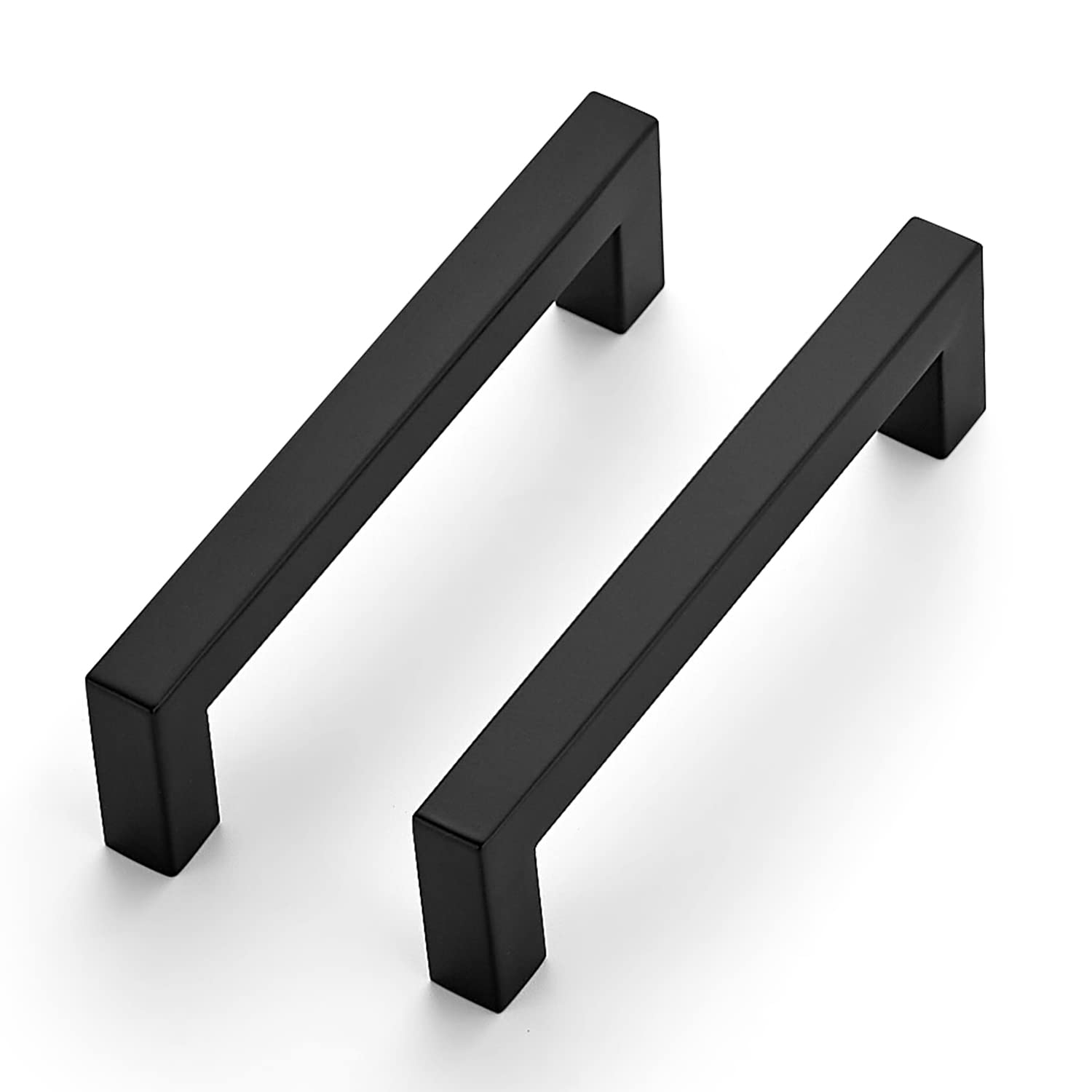 Ravinte 30 Pack 4-1/2 Inch Matte Black Square Cabinet Handles - Kitchen Cabinet Pulls & Drawer Handles for Modern Home, Office, and RV Cabinets - Durable Hardware for Cabinets, Cupboards, and Furniture
