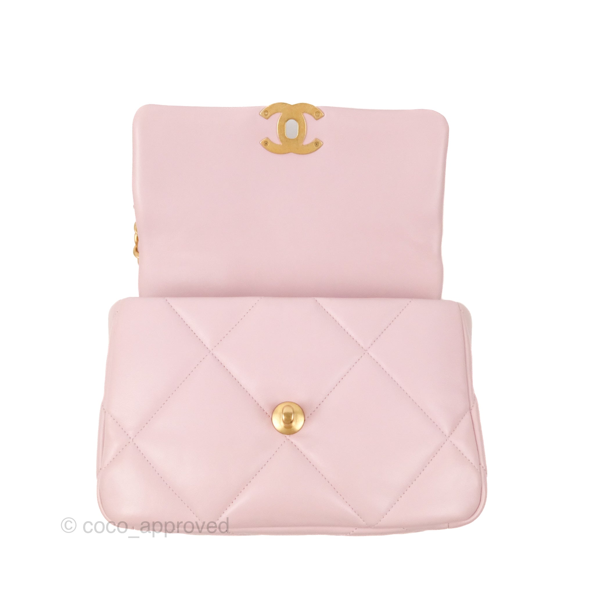 Chanel 19 Small Flap Bag Rose Clair Lambskin Leather with Mixed Hardware 21S Collection - Perfect for Date Night & Luxury Fashion Accessories