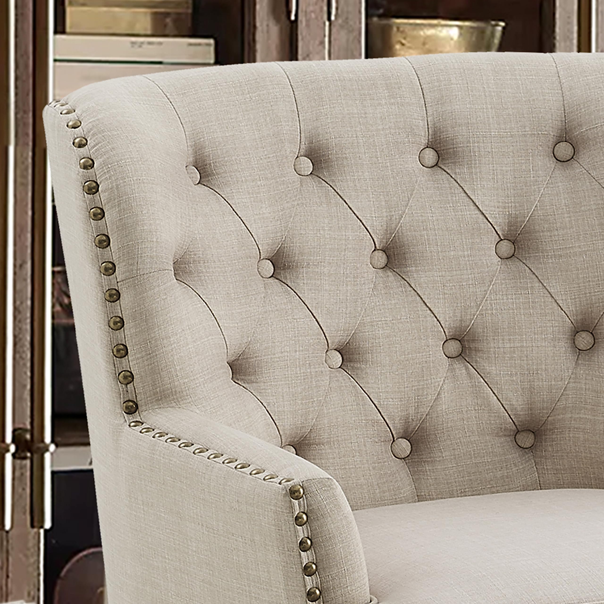 Rosevera Sausalito Mid-Century Modern Accent Chair with Ottoman - Comfortable Armchair for Reading & Lounge - Perfect for Living Room, Bedroom, Small Spaces, Apartments & Studios - Cozy Seating Solution for Relaxing, Entertaining Guests or Enjoying Coffee Breaks