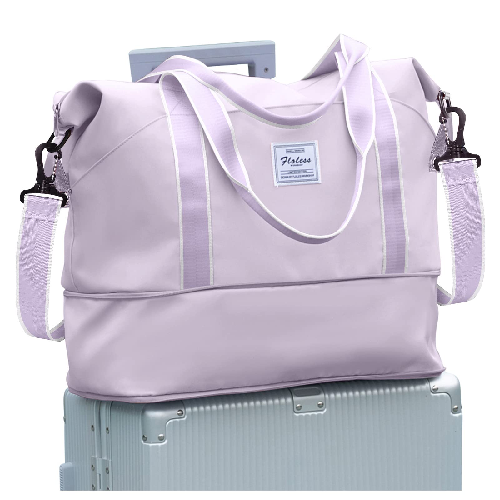 Women's Waterproof Expandable Travel Duffle Bag - Sport Gym Tote & Weekender Carry On Bag for Beach, Overnight Trips & Workouts | Perfect for Travel, Fitness & Weekend Getaways