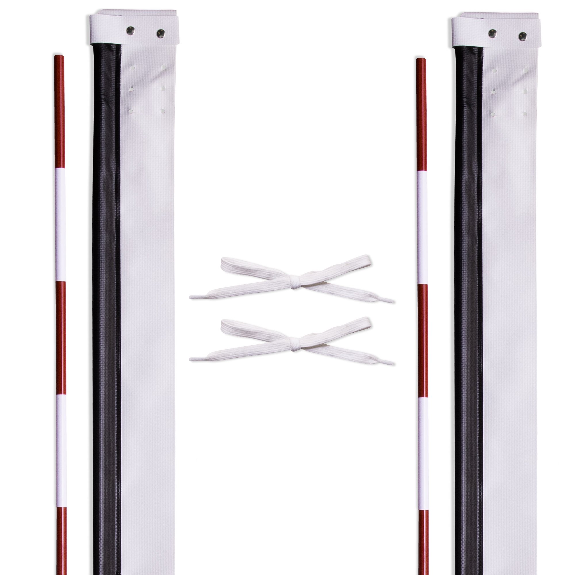 Champion Sports VBANT Volleyball Antenna Set - Red & White Volleyball Boundary Markers for Indoor & Outdoor Court Games, Practice, and Training