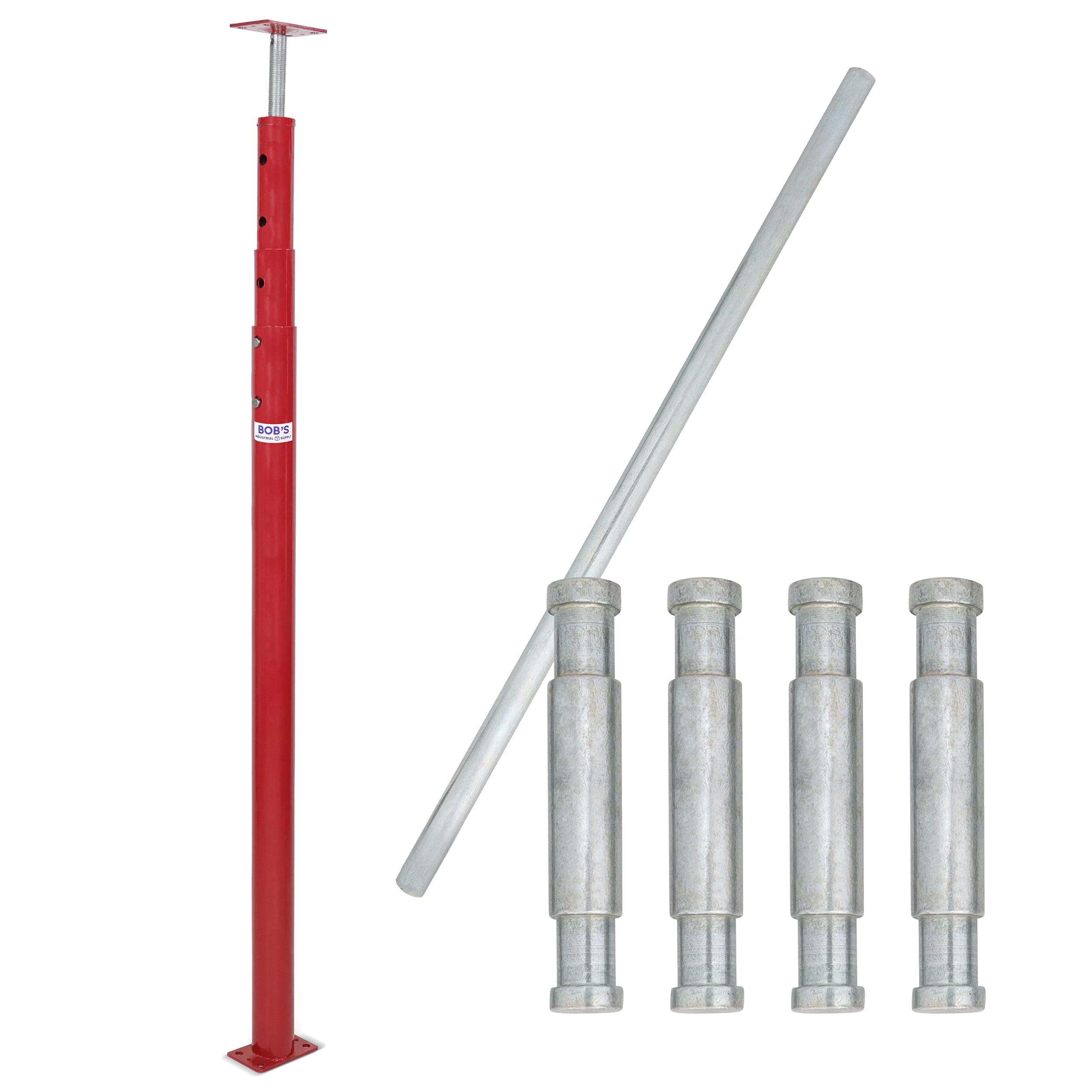 Adjustable Crawlspace Support Jack - 54-150 Inch Heavy Duty Floor Lifting Post for Basement & Cellar Ceiling - Screw Pole Jack Beam Brace (1 Pack) - Perfect for Home Renovation, Foundation Repair and Structural Support