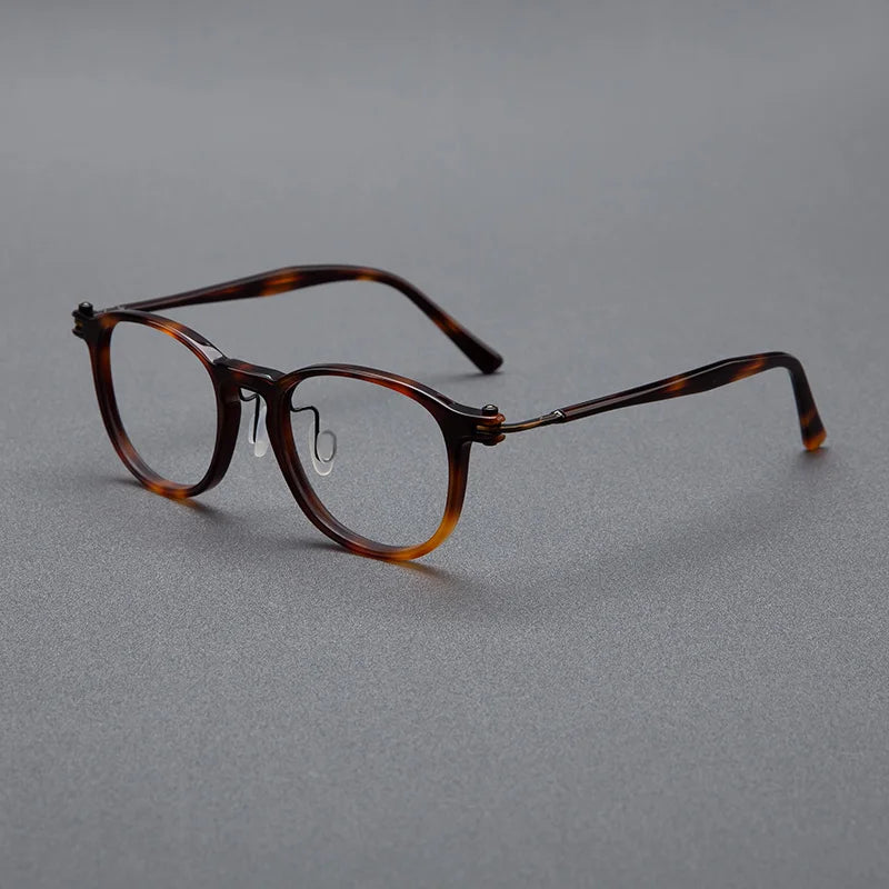 Stylish Unisex Black Square Acetate Eyeglasses Frame - Full Rim Lightweight Glasses for Men & Women (Model 0265585) | Perfect for Reading, Work, and Fashion Accessories