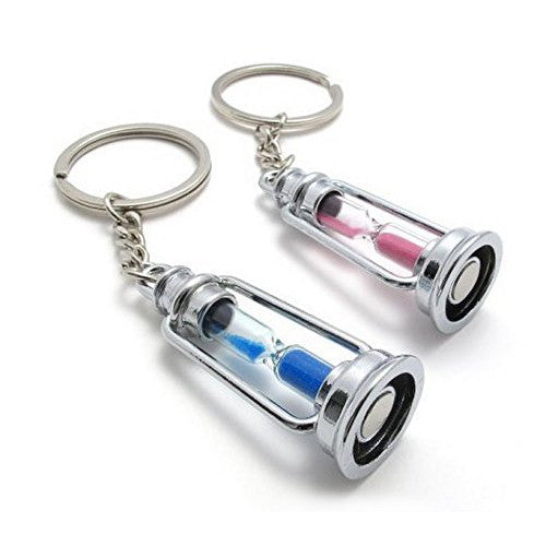 Lantern Keychain with Sand Timer - Portable Hourglass for Camping, Hiking & Outdoor Adventures
