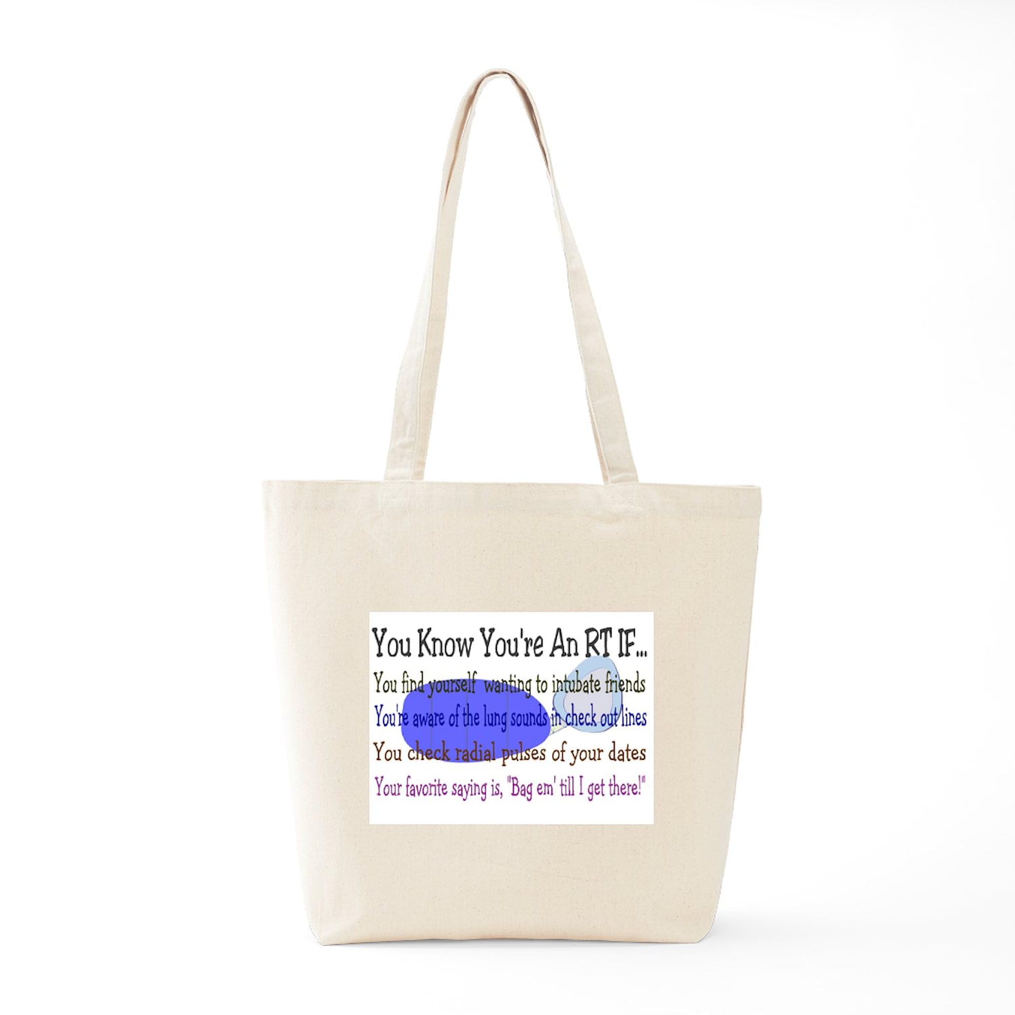 Respiratory Therapy III Tote Bag - Natural Canvas Reusable Shopping Bag for Nurses, Medical Students & Healthcare Professionals - Perfect for Work, School & Grocery Shopping