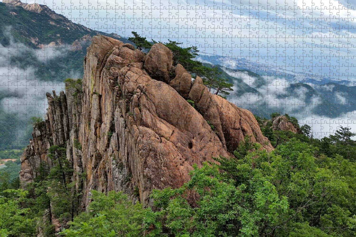 1000-Piece Wooden Jigsaw Puzzle of Seoraksan Mountain Korea - Adult Travel Souvenir & Home Decor Gift for Puzzle Lovers | Perfect for Relaxation, Family Bonding, and Korean Culture Enthusiasts