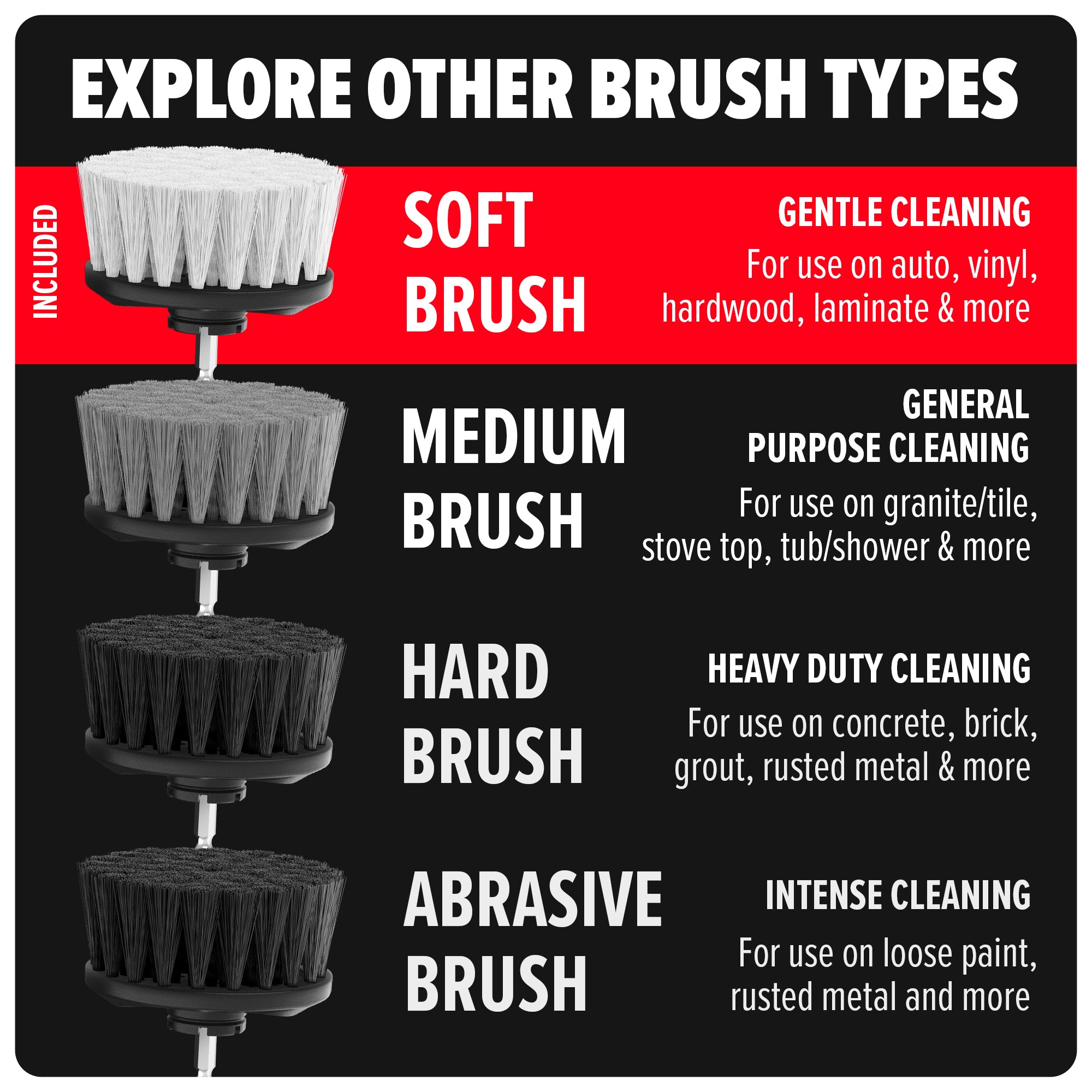 Soft Bristle Brush Set for Gentle Cleaning - 6 Piece Hair & Makeup Brush Kit with Pouch - Perfect for Daily Beauty Routine, Travel & Professional Use