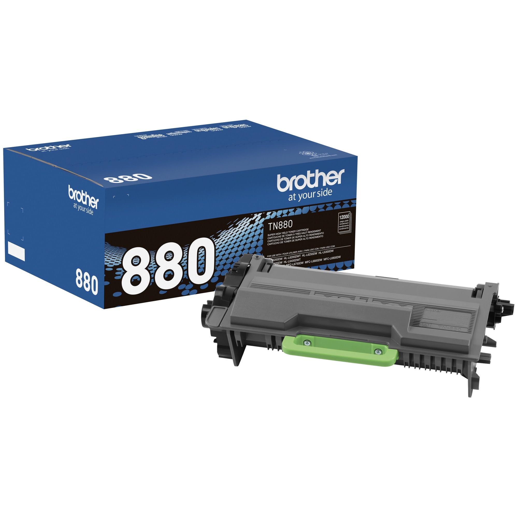 Brother TN880 Genuine Super High Yield Black Toner Cartridge - Replacement for Brother Printers, 12,000 Page Yield, Amazon Dash Replenishment Compatible - Ideal for Office, Home & High-Volume Printing Needs