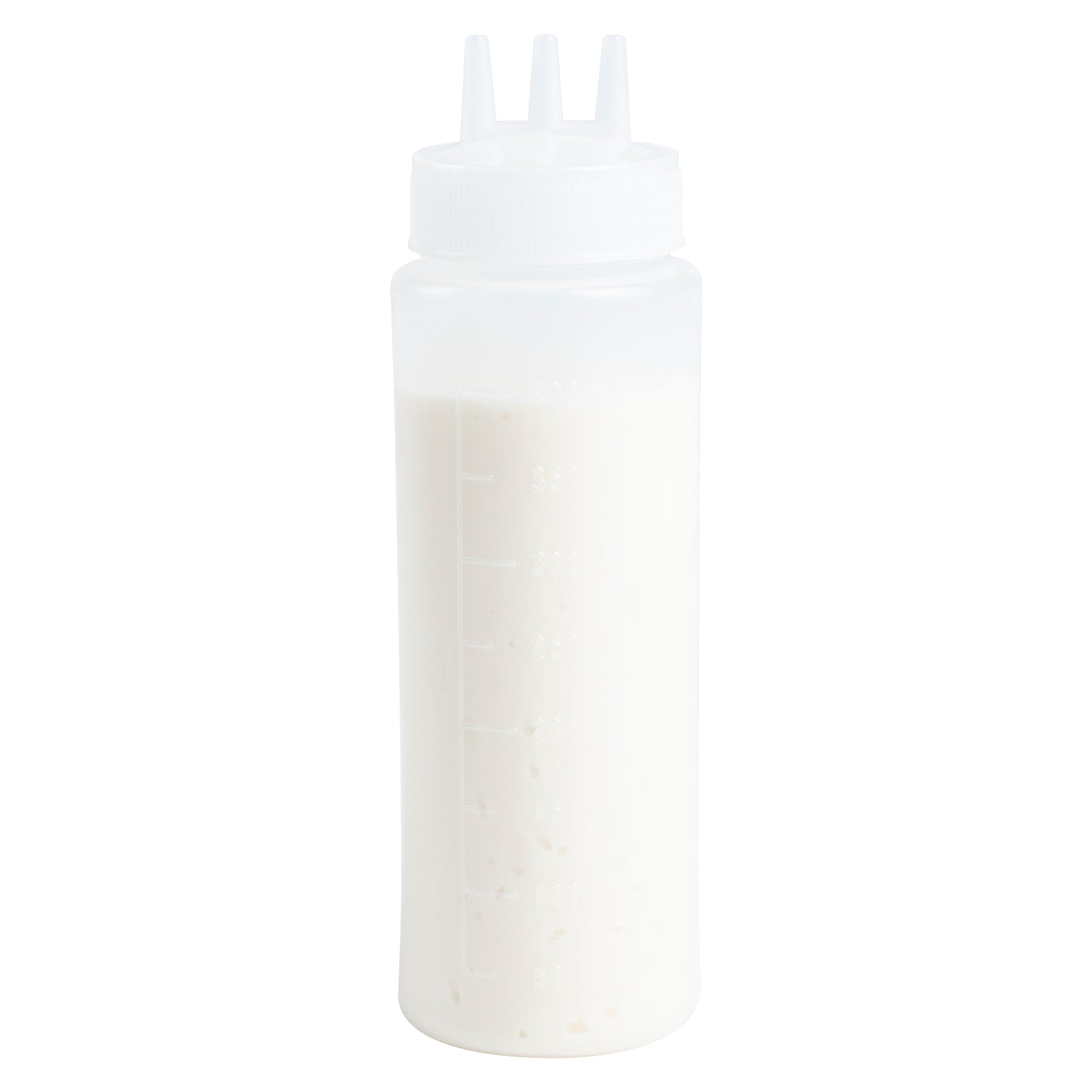 16 oz Clear Plastic Squeeze Bottles with Triple Dispersion Tip - 6 Pack (2.5
