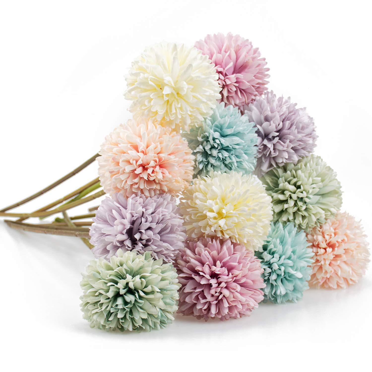 12 Pcs Artificial Silk Hydrangea Flowers - Multicolor Fake Floral Bouquet for Wedding, Bridal, Home & Office Decor | Perfect for Centerpieces, Party Decorations & DIY Arrangements