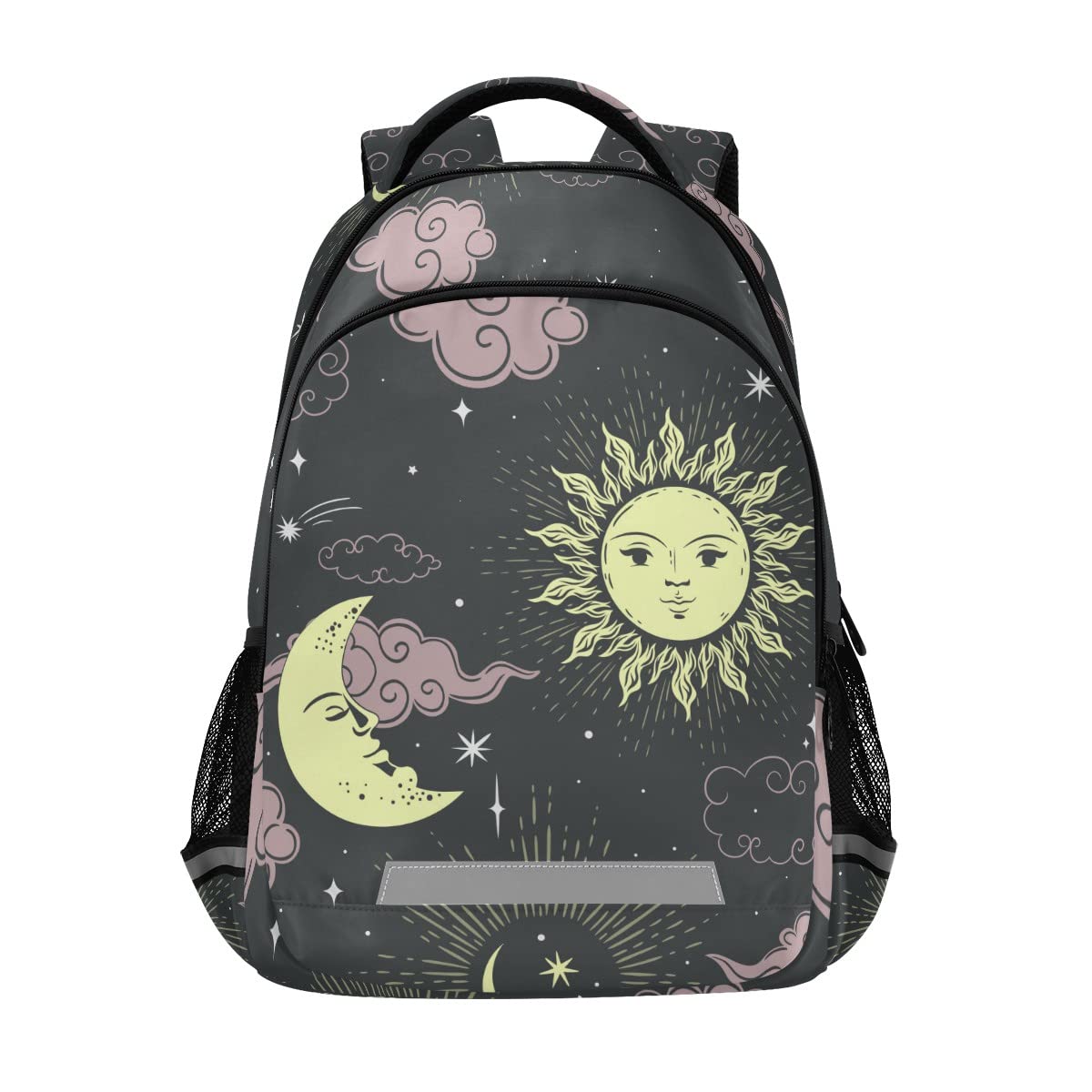 ALAZAStars Sun Moon Starry Sky Backpack for Women & Men - 13 14 15.6 Inch Laptop Backpack, Stylish Casual Daypack for School, Work & Travel - Perfect for College, Office & Outdoor Adventures