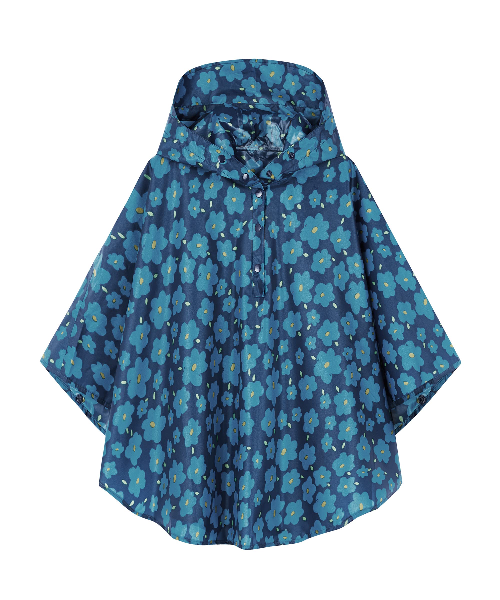 Hiheart Kids Rain Poncho - Reusable Waterproof Hooded Raincoat for Boys & Girls | Perfect for Outdoor Play, Camping & School Commute