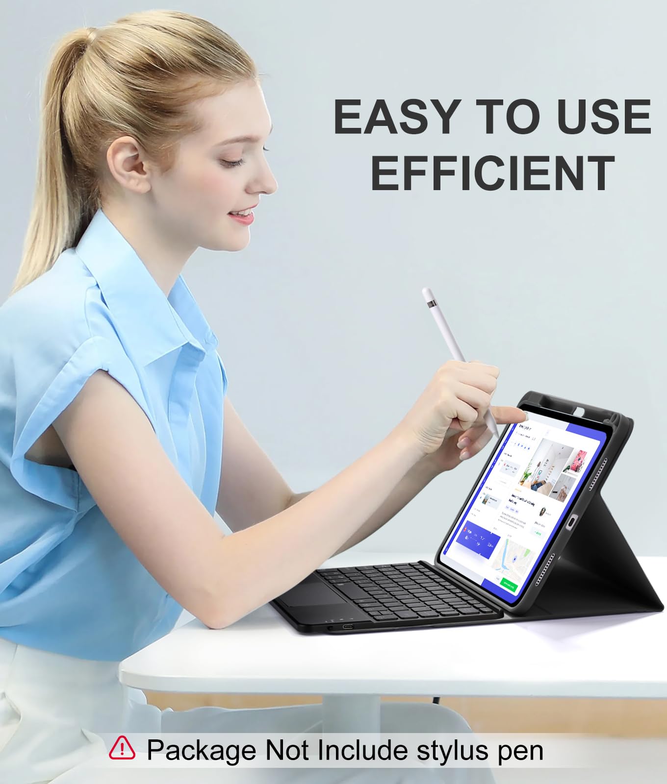 Premium iPad 10th/11th Gen Keyboard Case - Detachable Backlit Keyboard with Multi-Touch Trackpad, Pencil Holder & 7-Color LED for iPad Air (A16) | Perfect for Work, Study & Travel (Black)