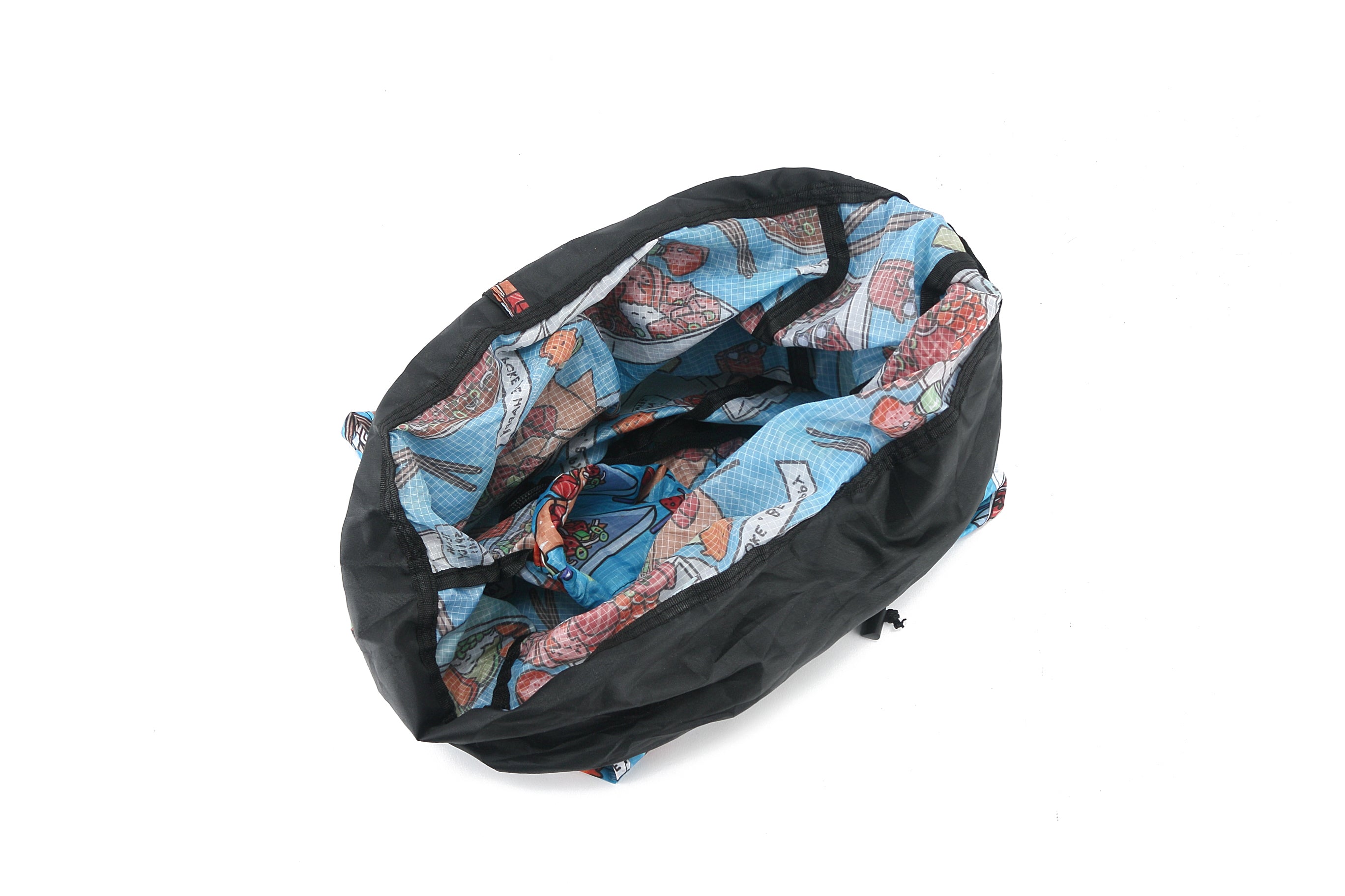 Foldable Reusable Shopping Bag - Jacqueline Poke Competition Blue - Perfect for Groceries, Travel & Beach Trips