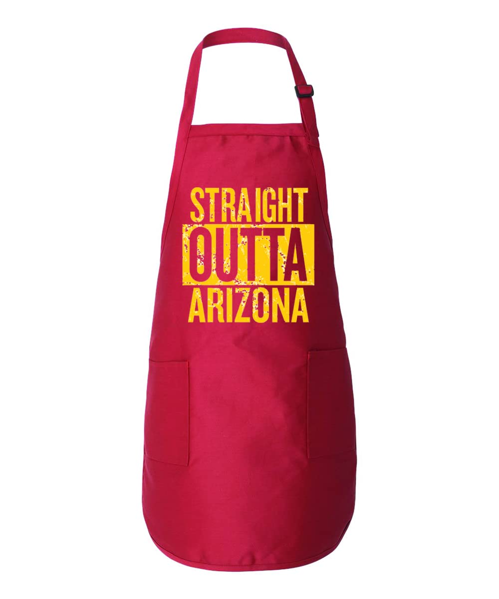 Wild Bobby Straight Outta Fan Fantasy Football Apron for Men - Sports Graphic Design with Pockets - Perfect for Game Day Cooking, Tailgating & BBQ Parties