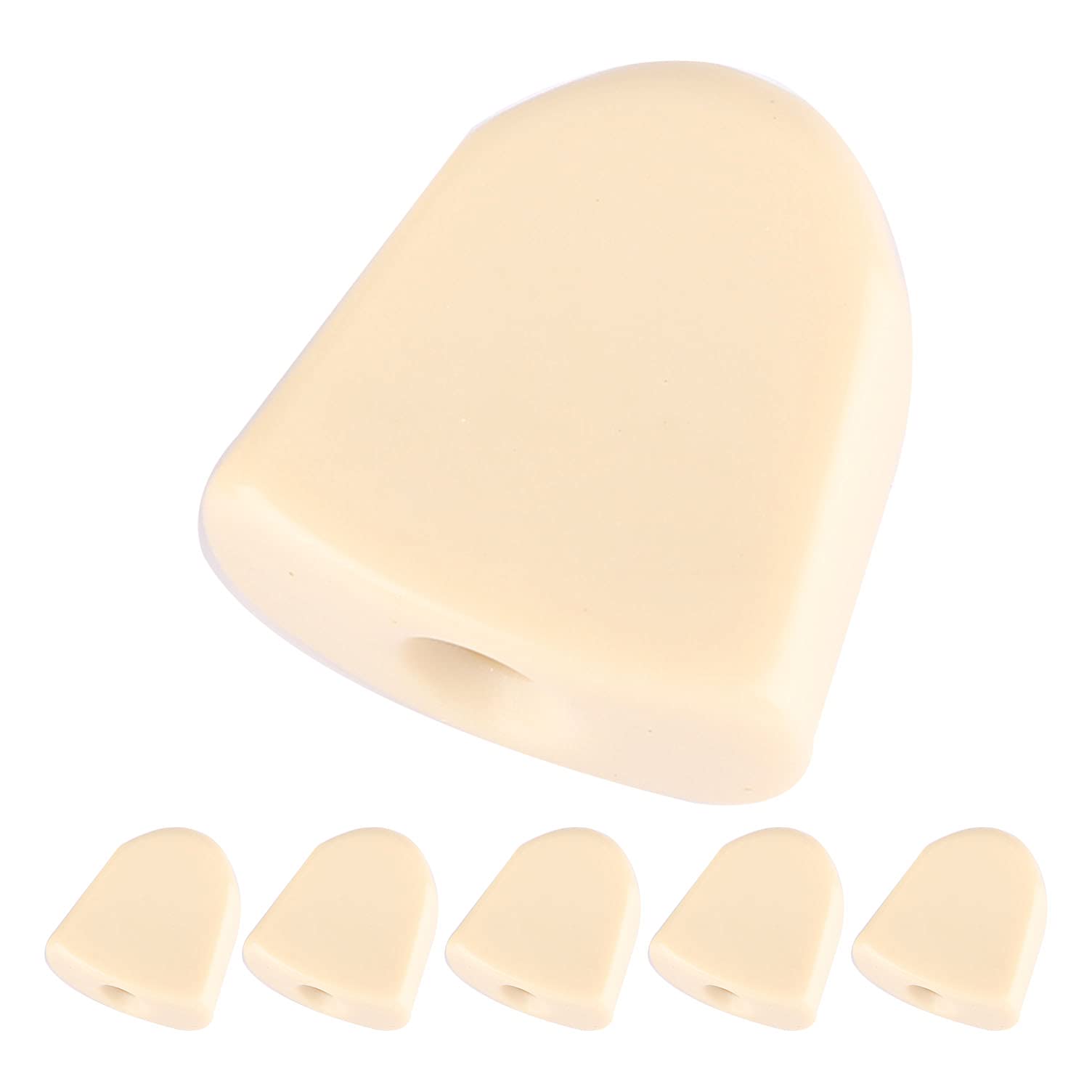 6-Piece Acrylic Guitar Tuning Pegs Set - Universal Machine Heads with Colorful Buttons (Beige) for Smooth String Adjustment | Perfect for Acoustic/Electric Guitar Maintenance & DIY Upgrades