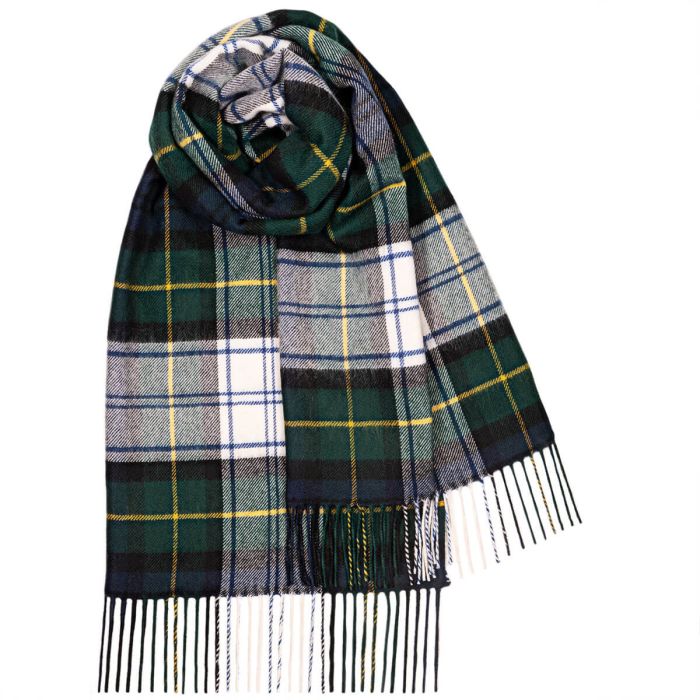 Bobbie Dress Gordon Tartan Lambswool Stole - Elegant Women's Fashion Scarf for Fall & Winter, Perfect for Office, Parties and Holiday Outfits