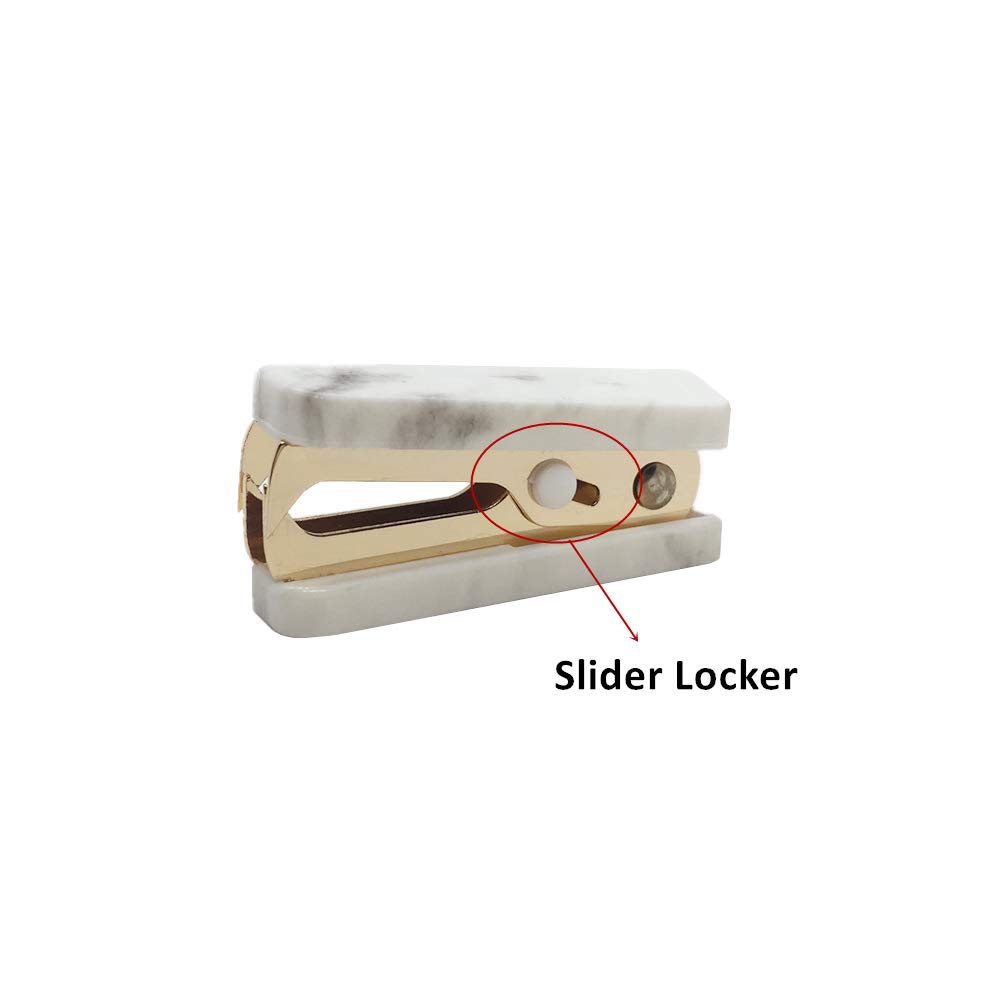 2 Pack Gold Glitter Staple Remover - Marble Print Metal Jaws for Home & Office Desks