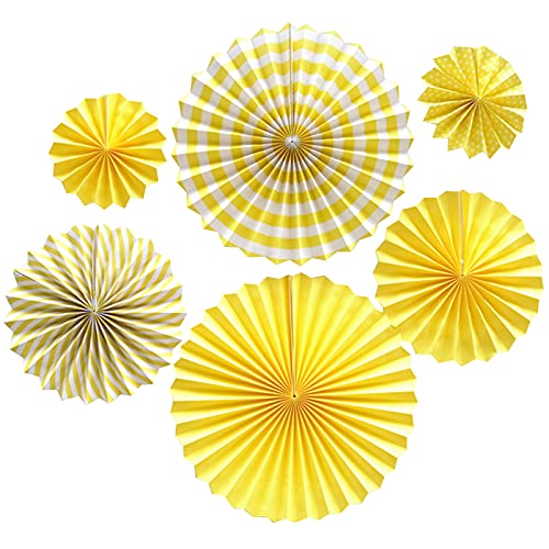 6 Pcs Yellow Hanging Fan