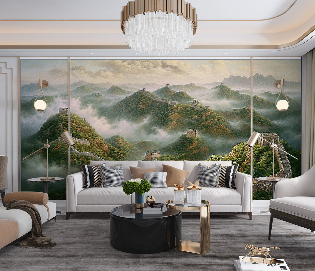 Lush Green Hills & Mountains Wallpaper Murals - Nature-Inspired Wall Decor for Living Room, Bedroom & Office
