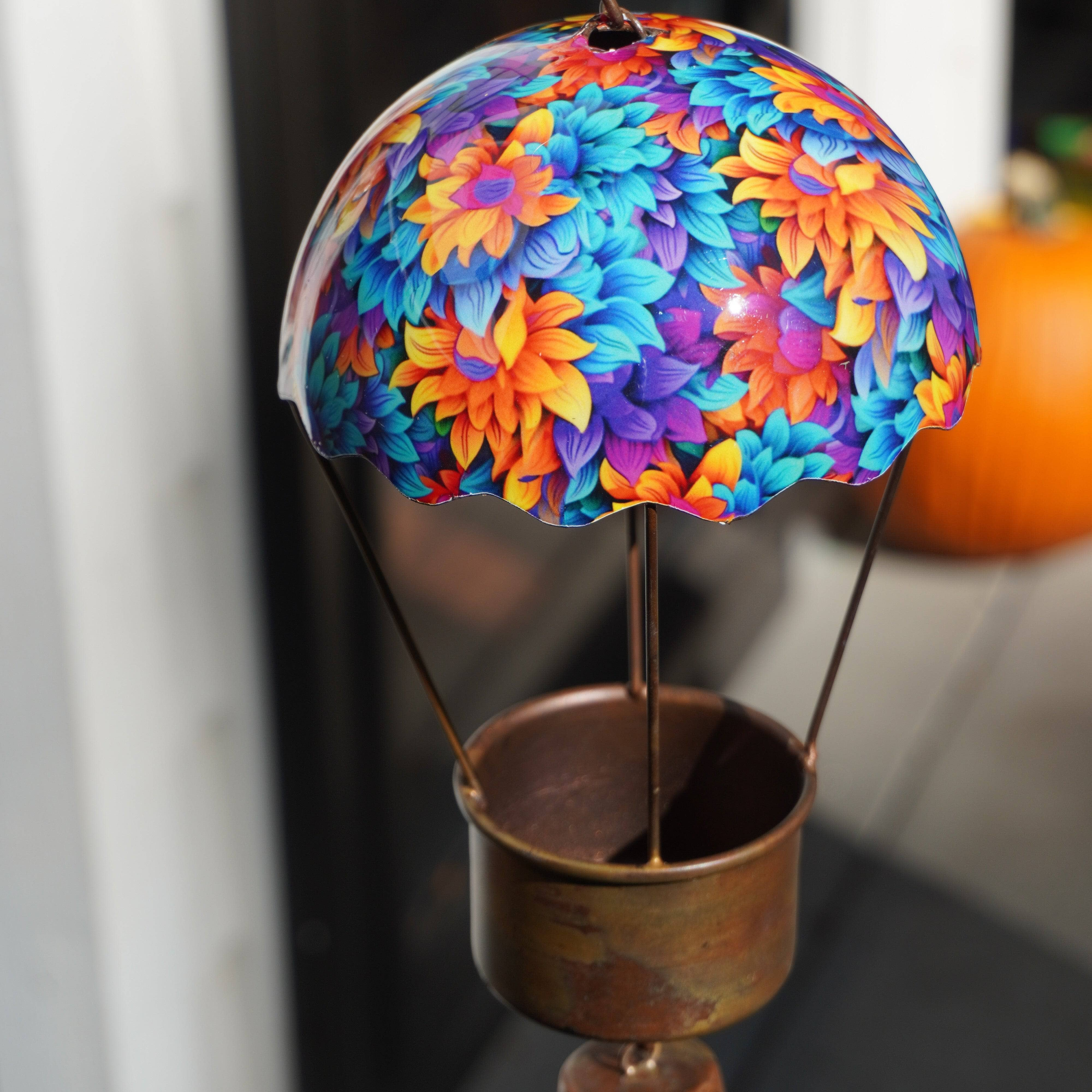 Hot Air Balloon Floral Hanging Ornament - Handmade Home Decor for Nursery, Baby Shower, Wedding & Party Decoration | Perfect for Ceiling, Wall & Window Display