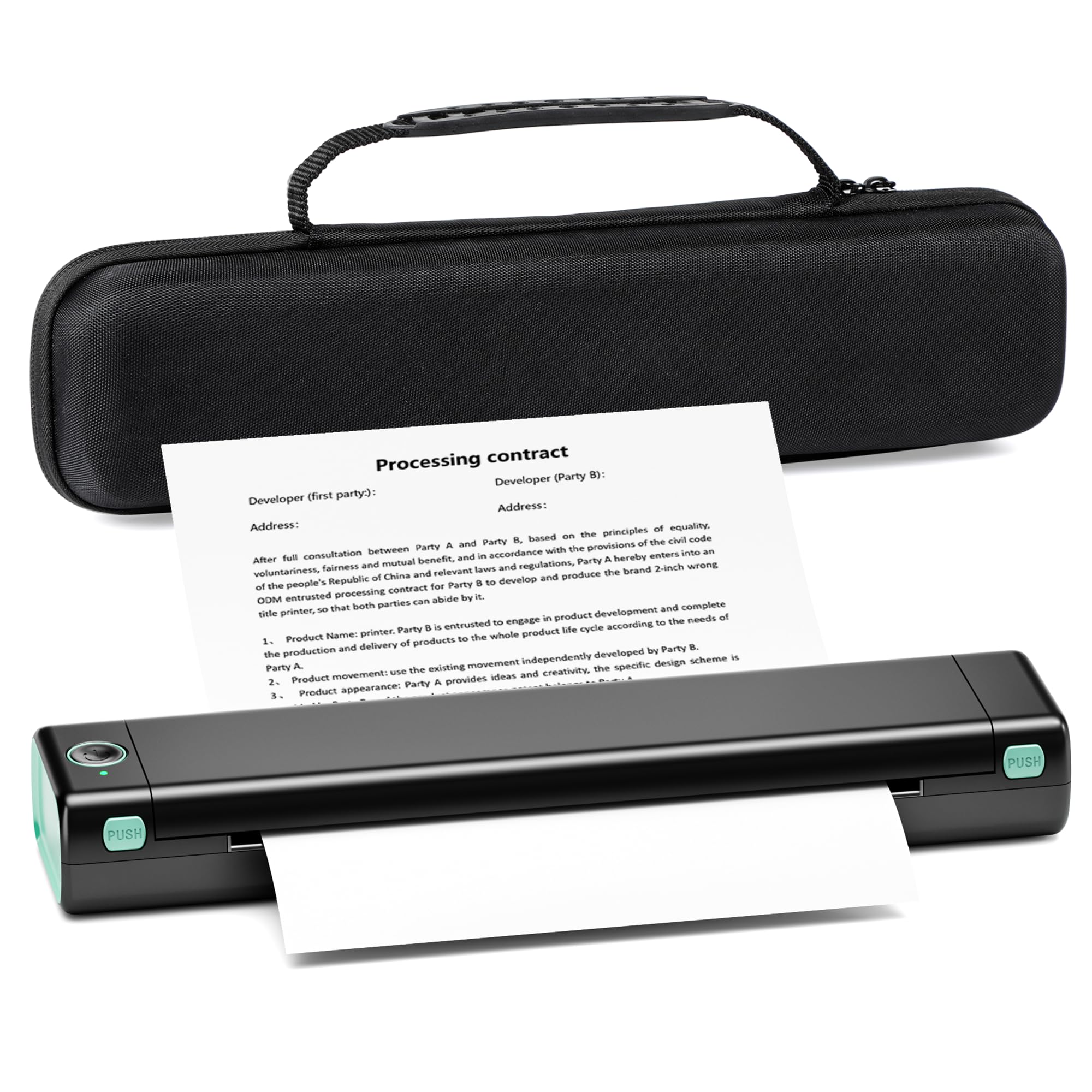 Itari Wireless Portable Thermal Printer for Travel - Inkless Mobile Printer with Case, Supports 8.5