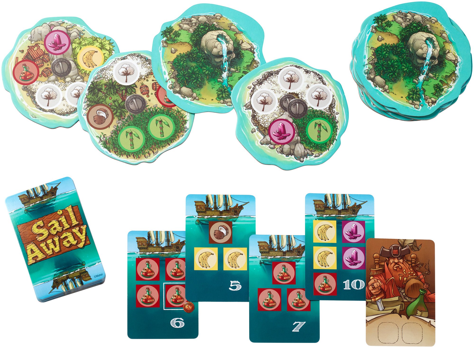 Mattel Games Sail Away Strategy Board Game - Fun Family Board Game for Kids & Adults - Perfect for Game Nights, Parties & Travel