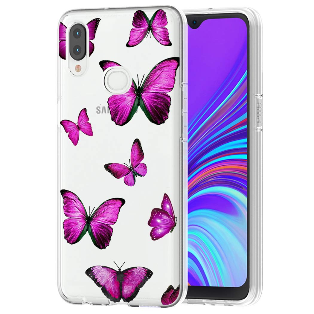 Samsung Galaxy A10S Phone Case - Cute Clear Slim Shockproof TPU Rubber Protective Cover with Butterfly Pattern for Girls & Women | Perfect for Everyday Use, Work, and Travel