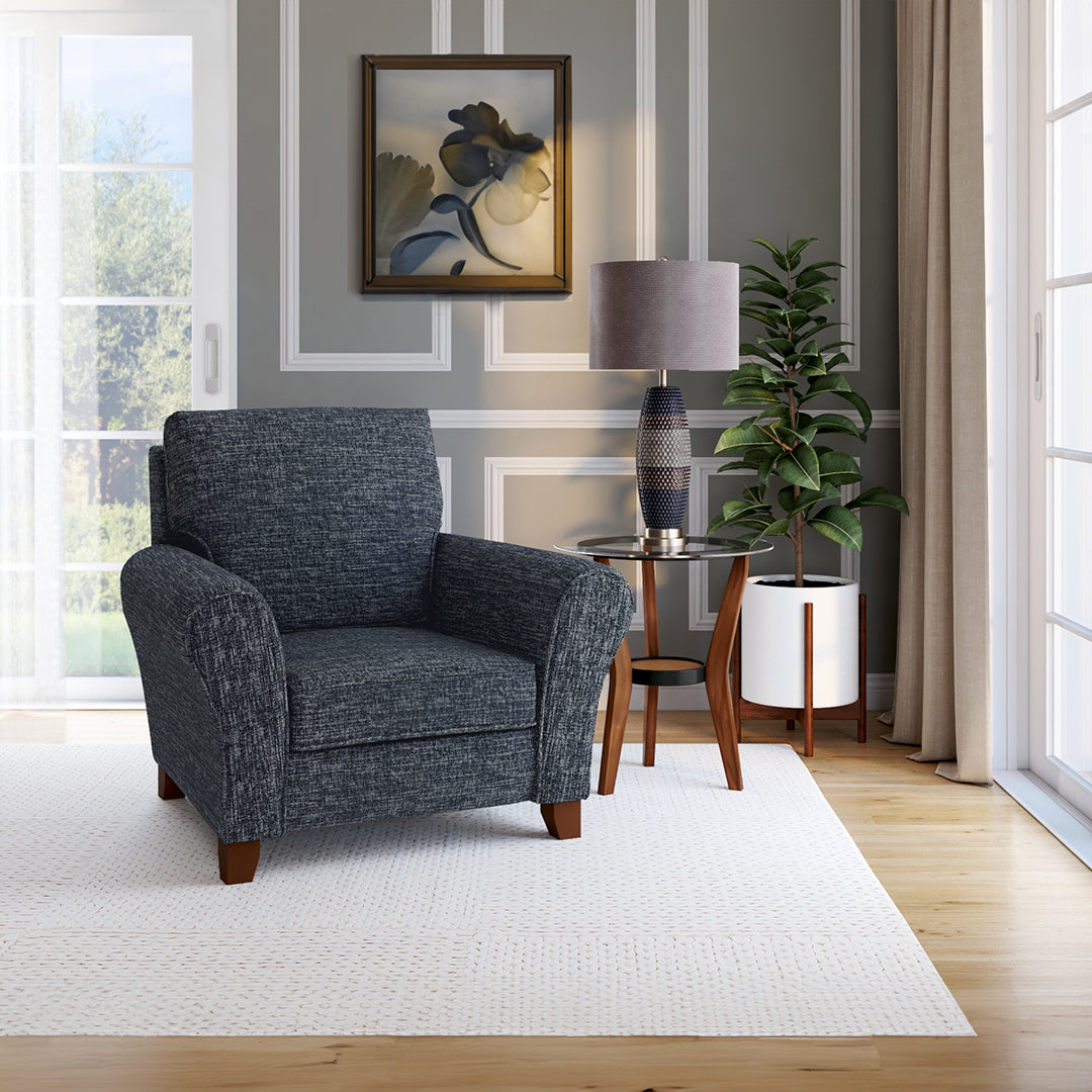 Paxton Chair - Modern Accent Chair for Living Room, Bedroom & Office - Comfortable Upholstered Lounge Chair with Sturdy Metal Legs - Perfect for Relaxing, Reading & Decorating Your Home