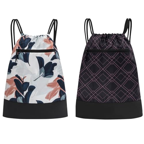 Cinch Bag 2pk - Black/Pink & White/Navy