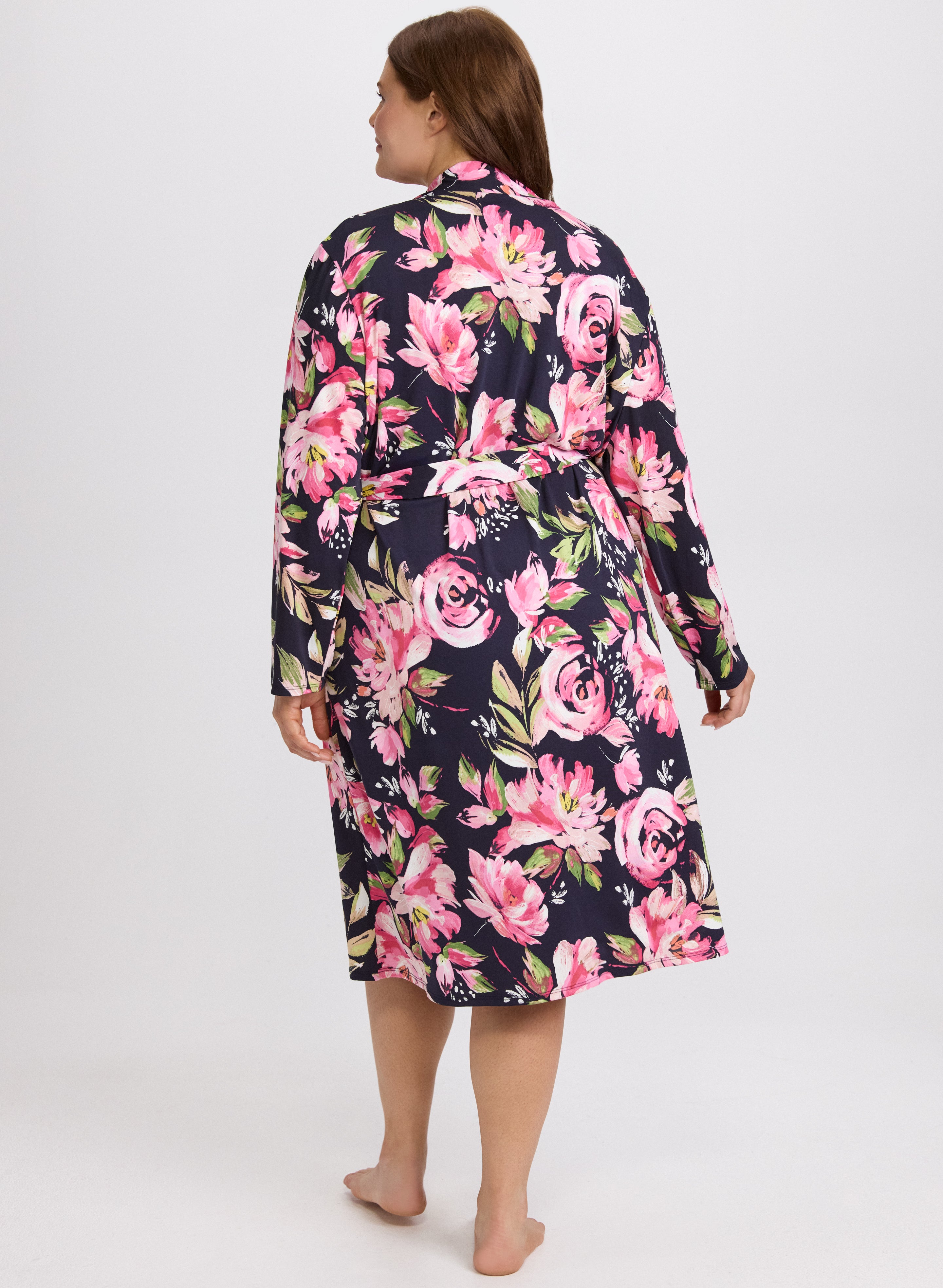 Floral Nightgown and Bathrobe Set for Women - Soft Sleepwear & Loungewear - Perfect for Relaxing at Home or Spa Days