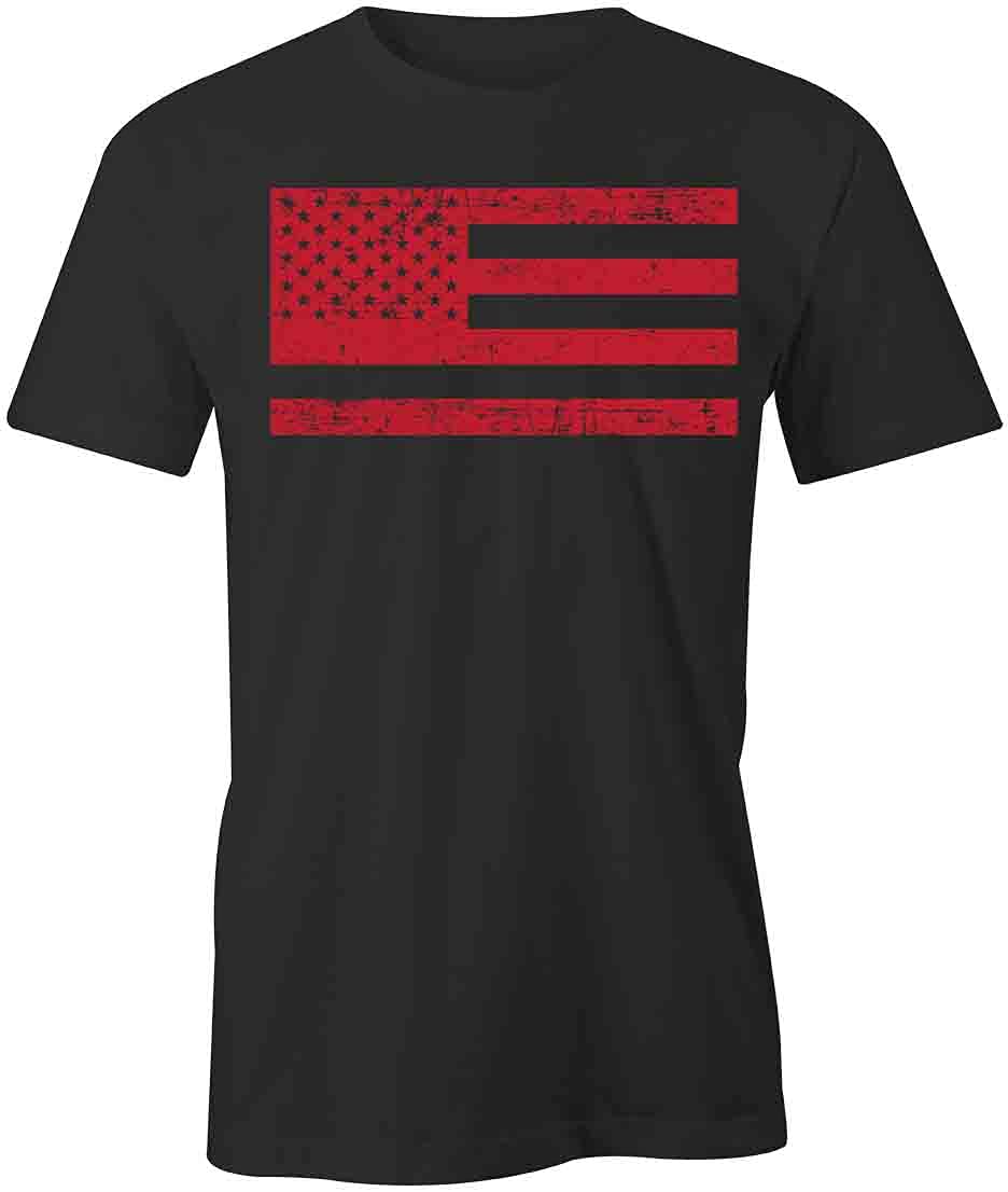 Vintage American Flag Grunge T-Shirt - Black Distressed Graphic Tee for Men & Women | Patriotic Streetwear, Casual Outfit, Festival Fashion
