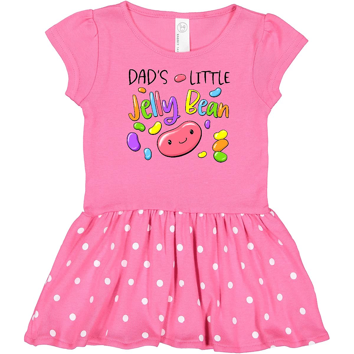 Inktastic Dads' Little Jellybean Cute Easter Candy Infant Dress - Adorable Baby Girl Outfit for Easter Sunday, Family Photos & Holiday Celebrations