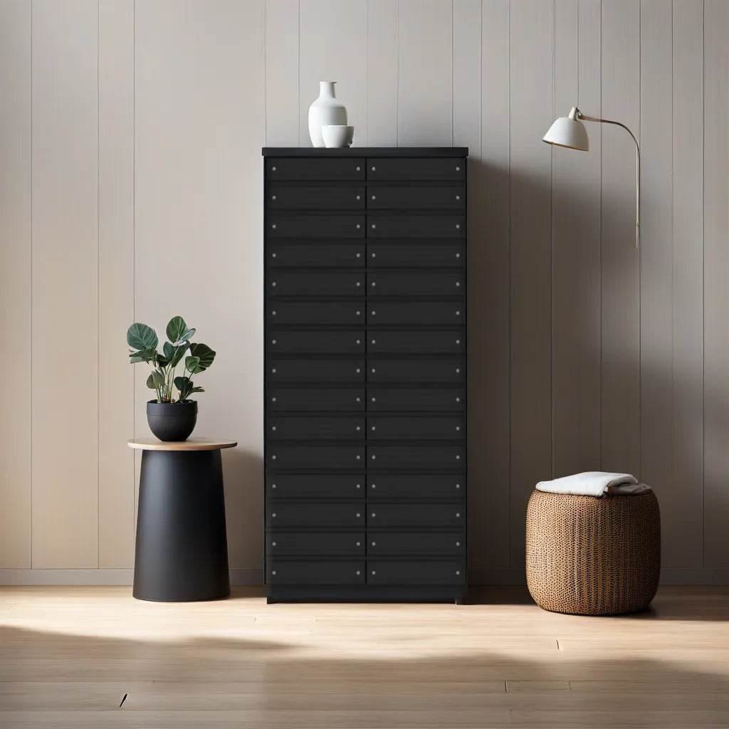 Gretel Tall Shoe Cabinet - Modern Entryway Storage Organizer for Shoes, Boots & Accessories | Perfect for Hallway, Closet & Mudroom Organization