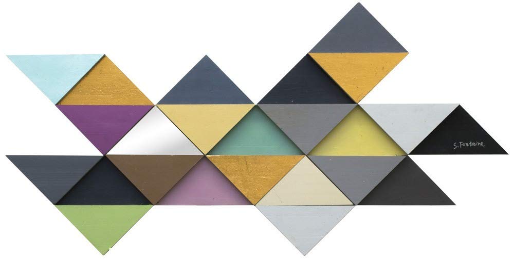 Renwil Tremulous Triangle Wall Decor - Modern Geometric Metal Art for Living Room, Bedroom & Office - Unique Home & Interior Design Accent