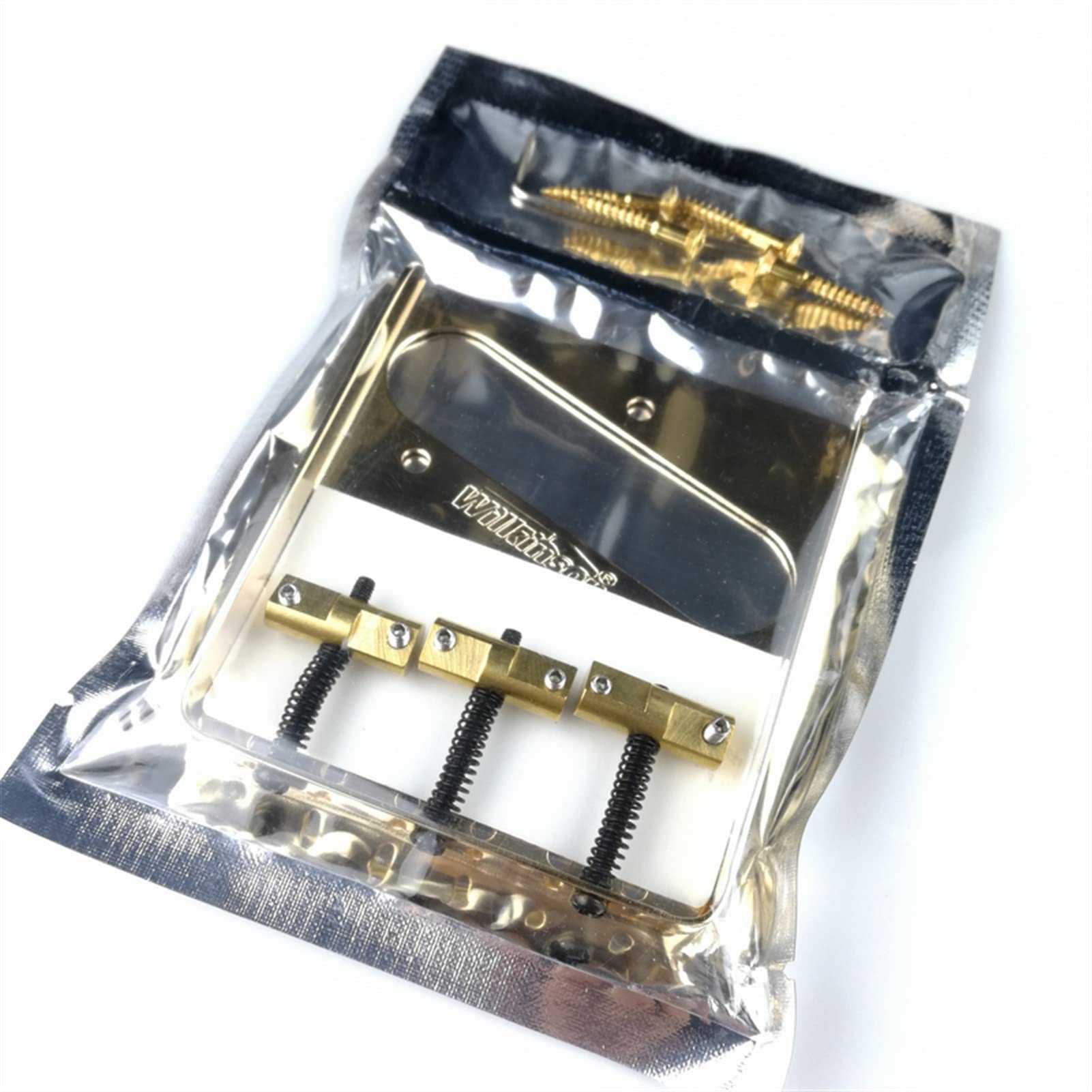 Vintage Style Fixed Tele Electric Guitar Bridge with Brass Saddles - Gold & Silver Options for Enhanced Tone & Sustain | Perfect for Upgrading Fender Telecaster & DIY Guitar Projects