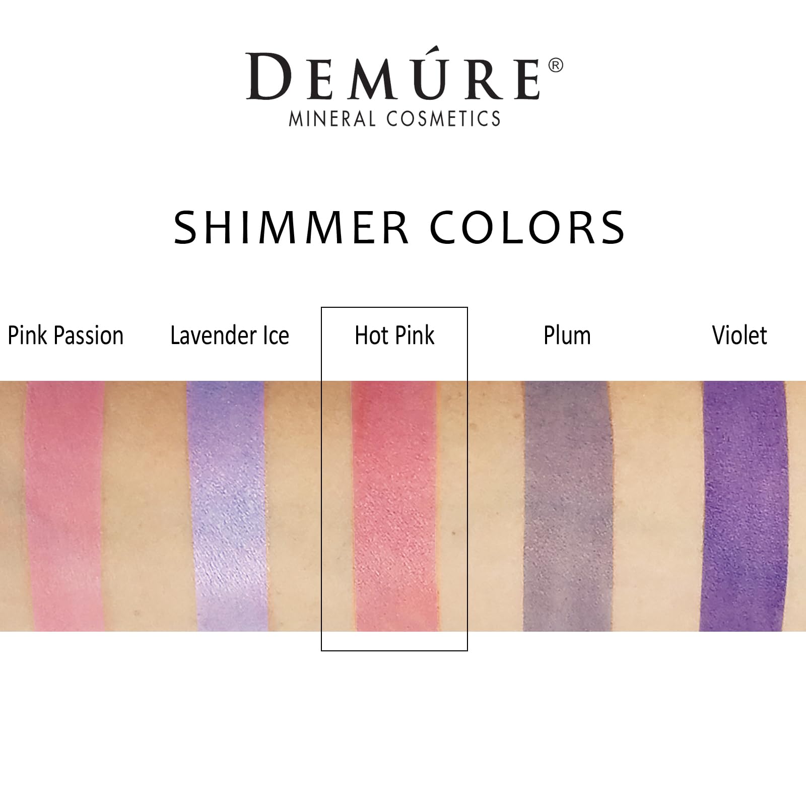 Demure Mineral Make Up (Hot Pink) Shimmer Loose Powder Glitter Eyeshadow - Professional Long-Lasting Eye Makeup for Party, Night Out & Special Occasions