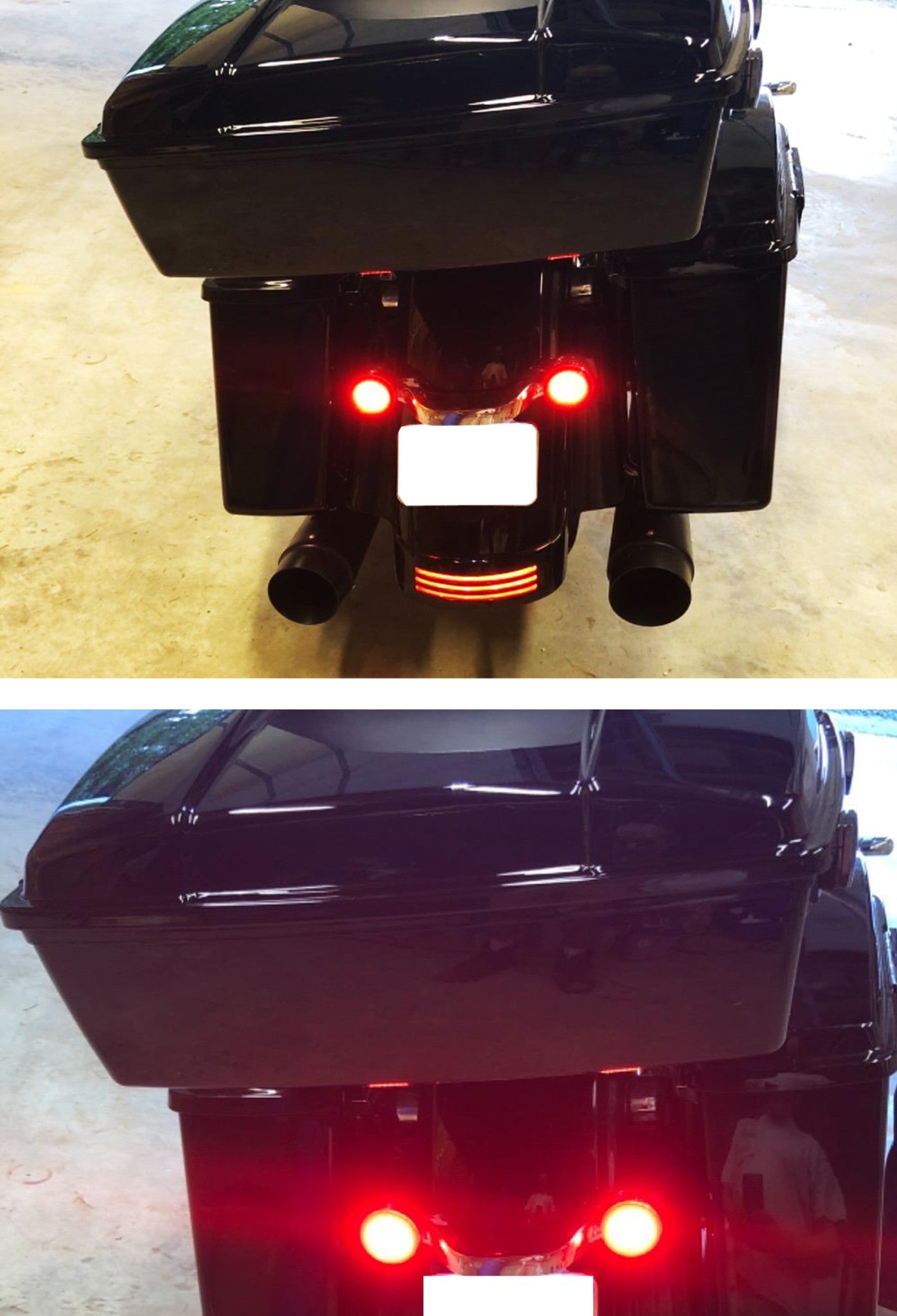 2 Pack 1157 Dual Filament LED Bulbs - Red Turn Signal Tail Brake Lights Compatible with Harley Davidson Motorcycles - High Visibility for Night Riding & Safety