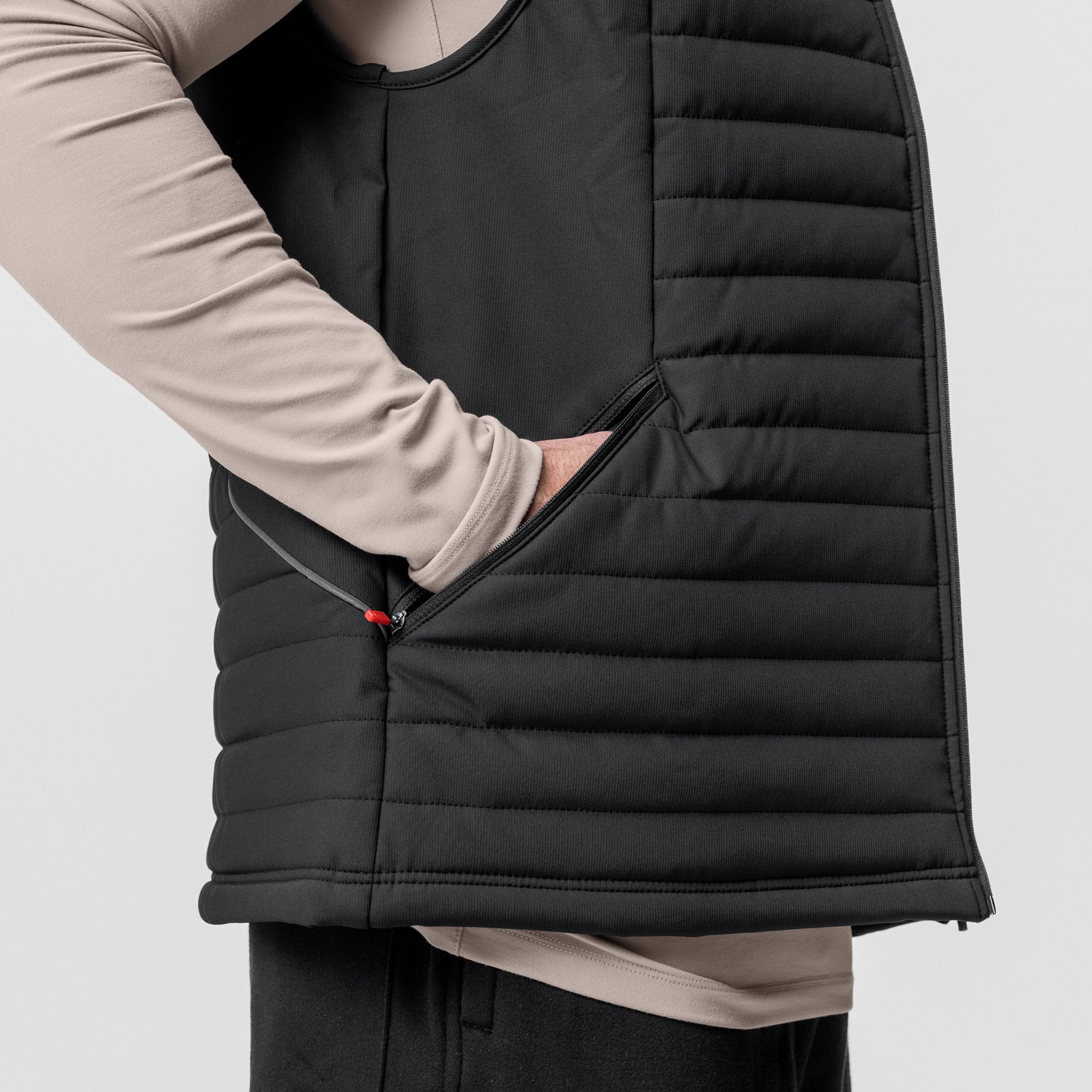 Waterproof Insulated Running Vest for Men & Women - Lightweight Reflective Winter Jacket for Outdoor Jogging, Hiking & Cycling - Black