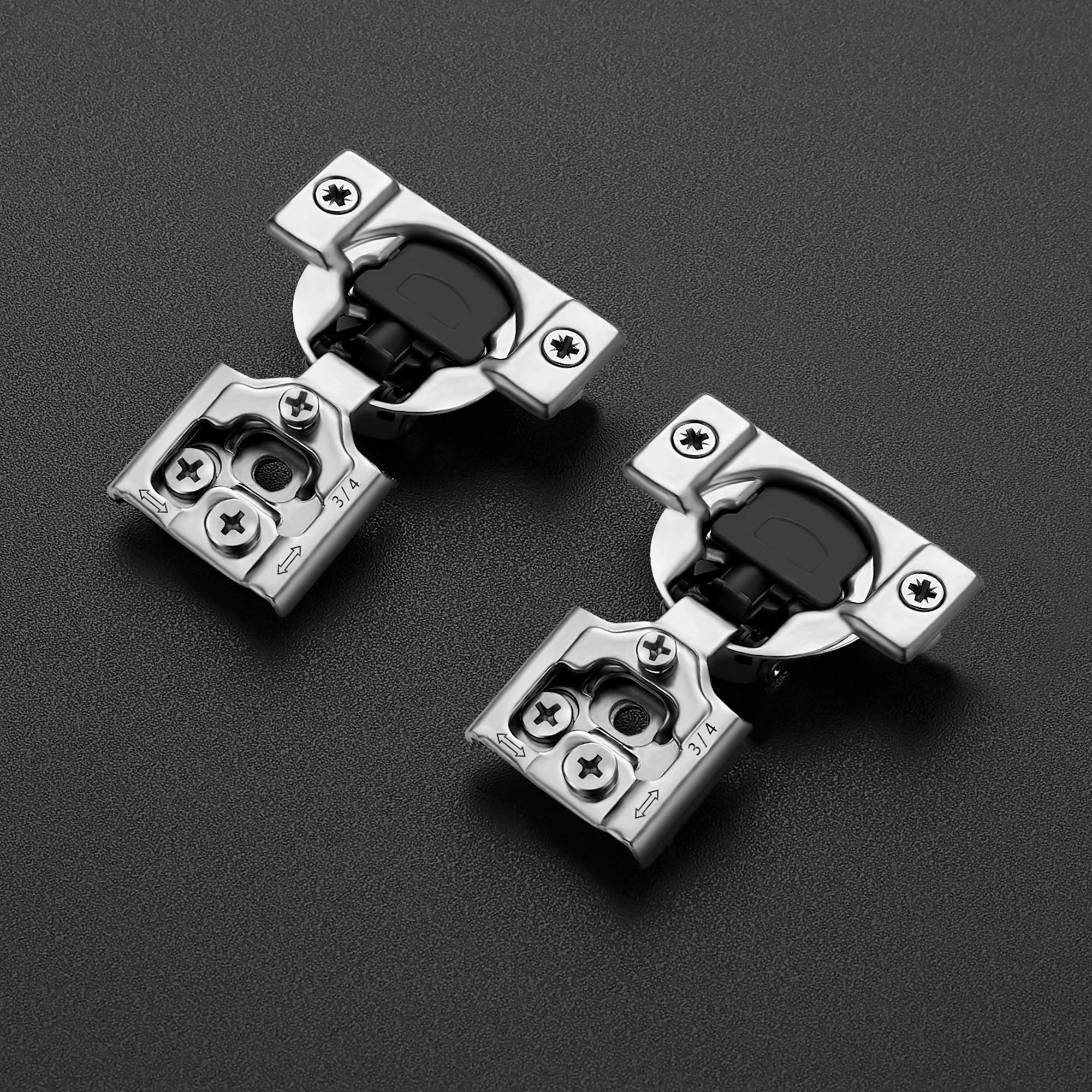 60 Pack 30 Pair Soft Close Cabinet Hinges - 3/4