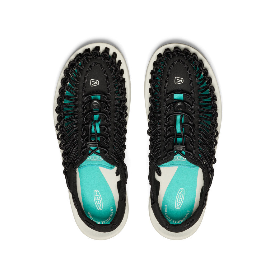 UNEEK Men's Sneakers - Black/Bright Aqua | Lightweight & Breathable for Running, Walking & Casual Wear