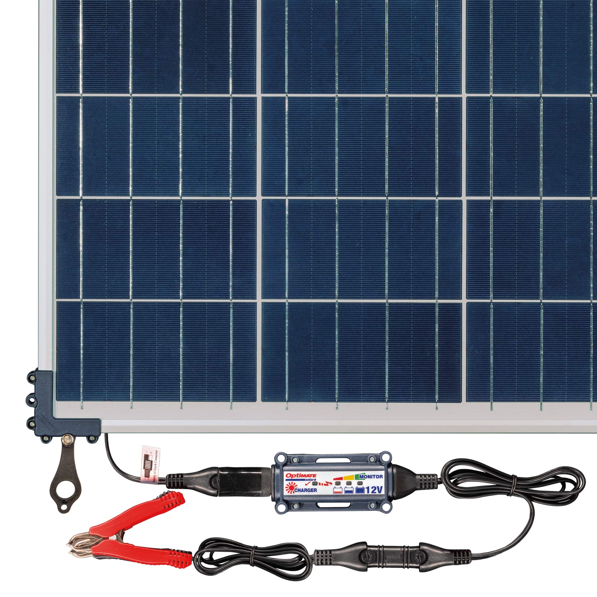 Optimate Solar 60W Weatherproof Solar Panel Charger Kit - 12V 5A 6-Step Battery Charger & Maintainer for Cars, RVs, Boats - Portable Power Solution for Camping, Travel & Outdoor Adventures
